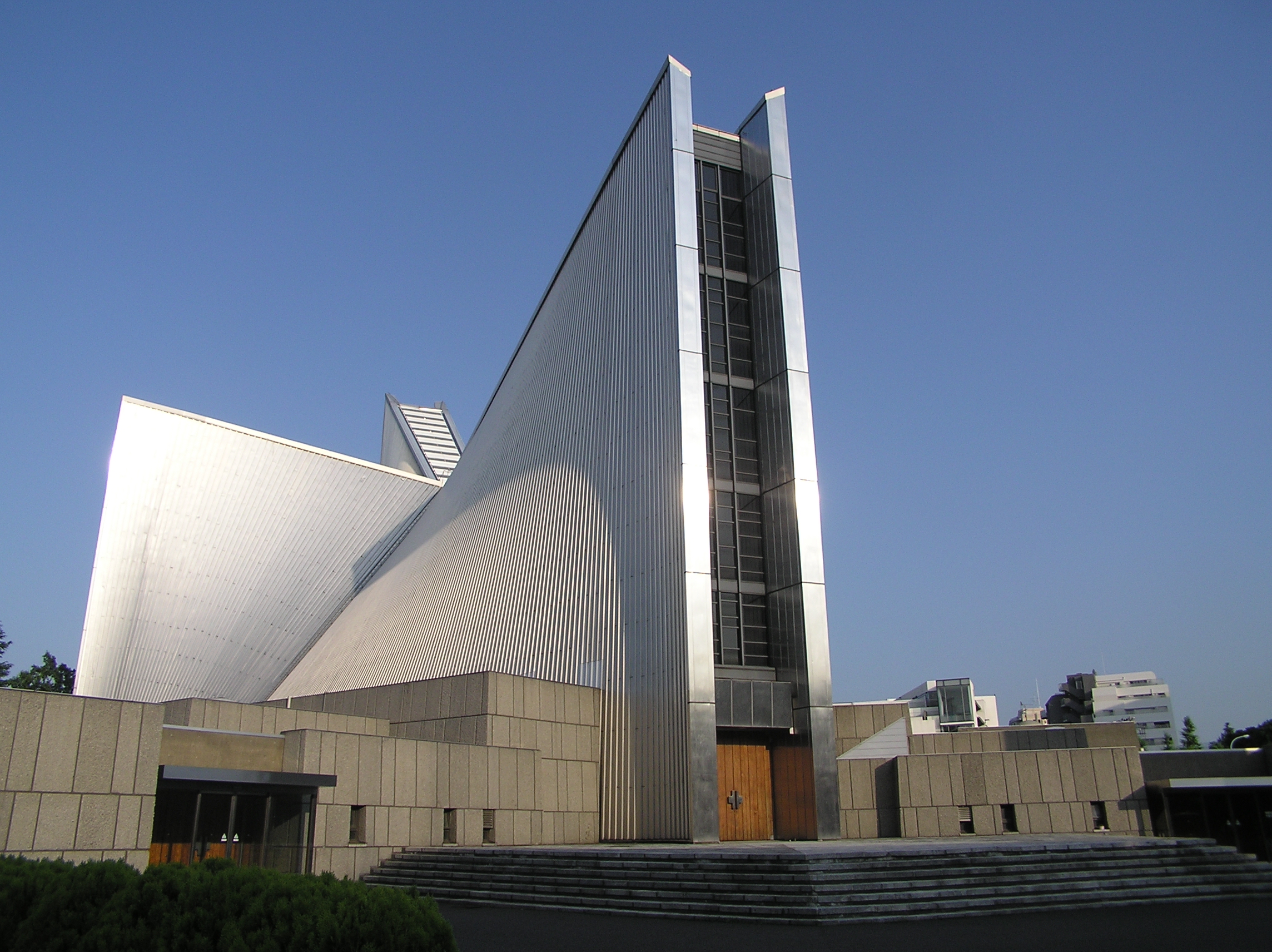 Tokyo Cathedrale(St. Mary's Cathedral). A work by Tange Kenzo.