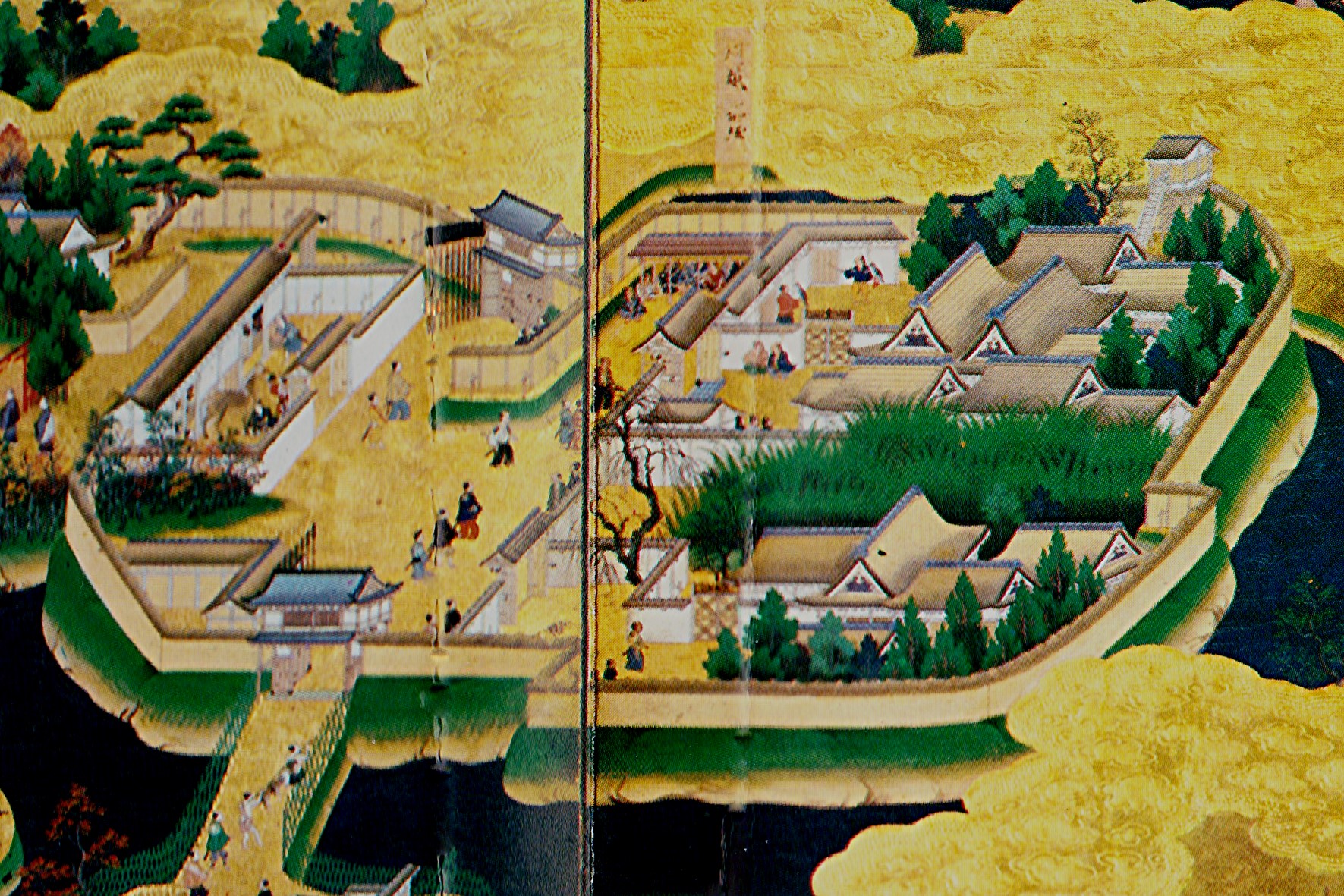 Kawagoe castle on Edo-zu byobu