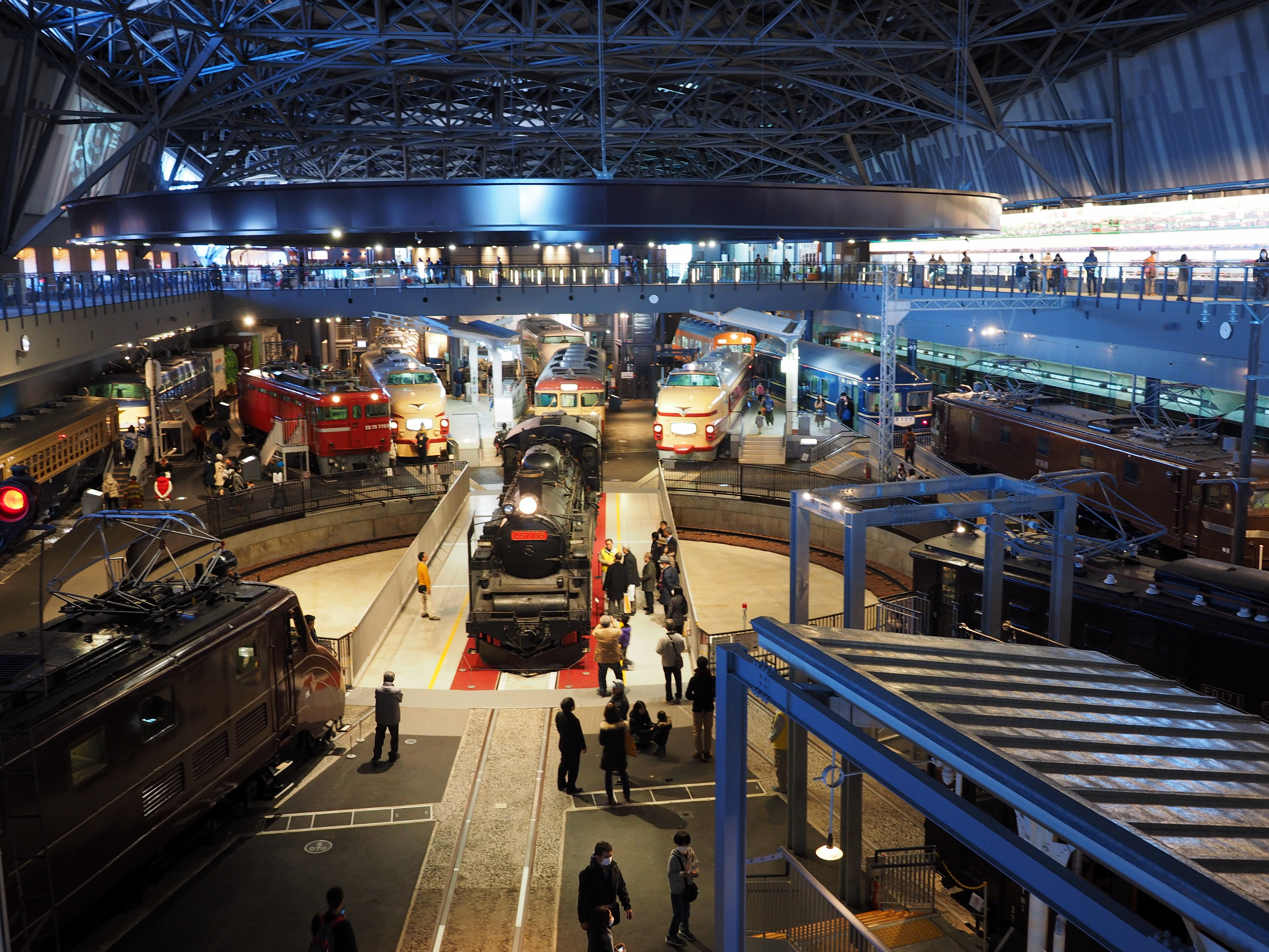 The main hall of the Railway Museum in Saitama