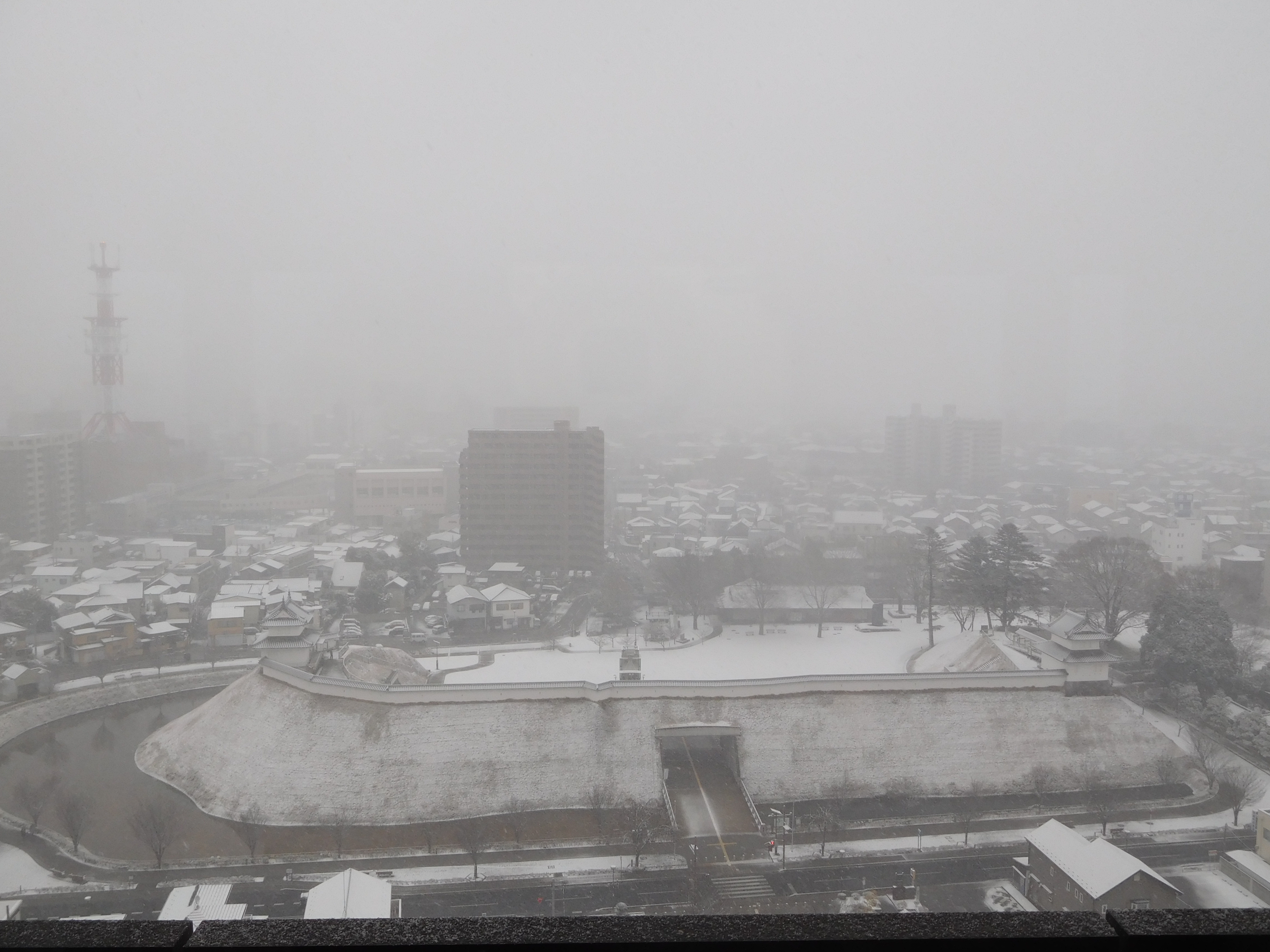 This is a panorama of Utsunomiya castle ruins Park in Utsunomiya, Tochigi, Japan. This photo was taken from Utsunomiya city hall.