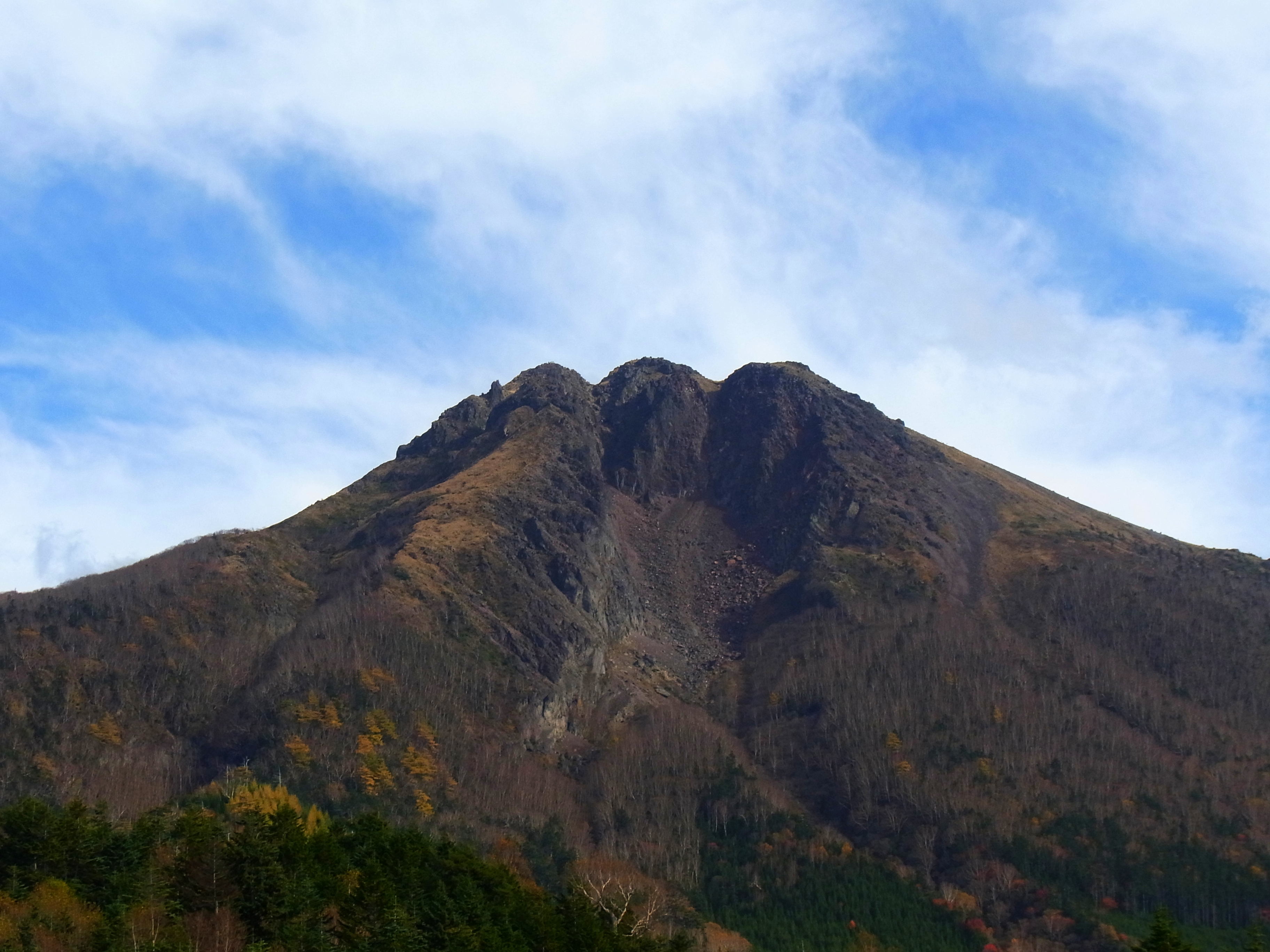 Mount Nikko-Shirane's summit lava dome seen from the WNW.