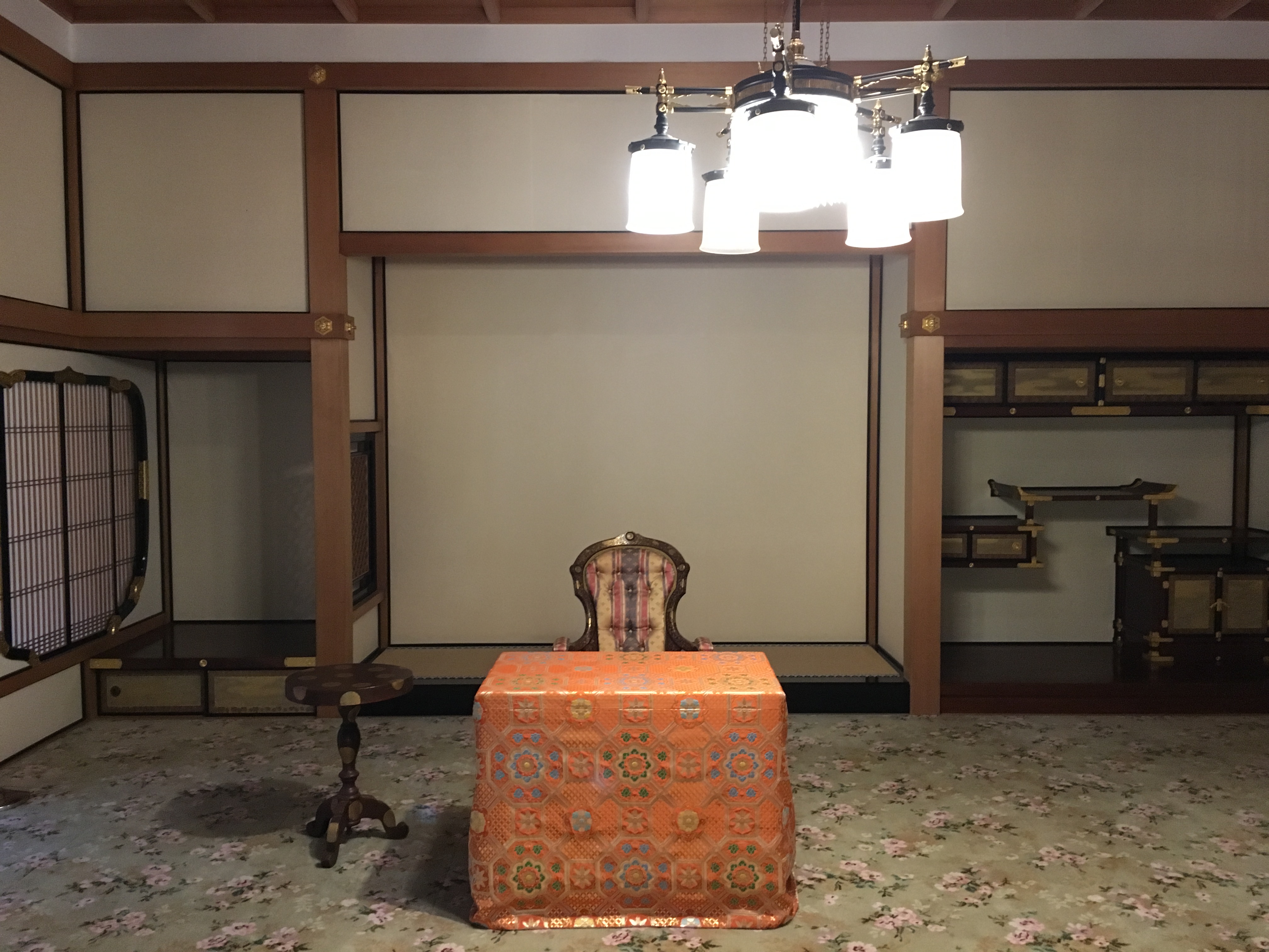 Emperor's throne in the Tamozawa Imperial Villa