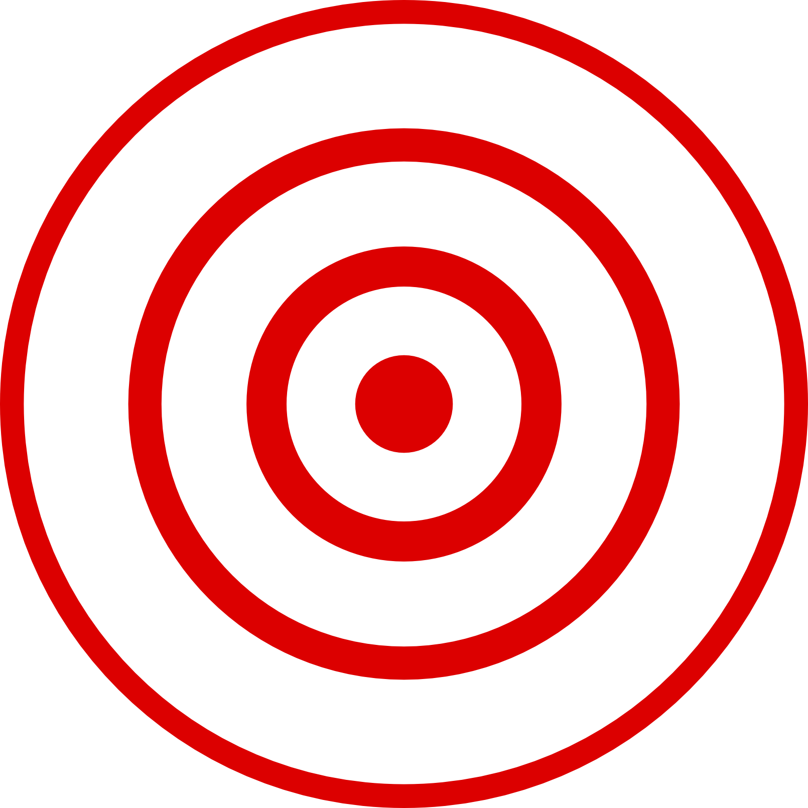 Bull's eye graphic for use with earthquake location maps