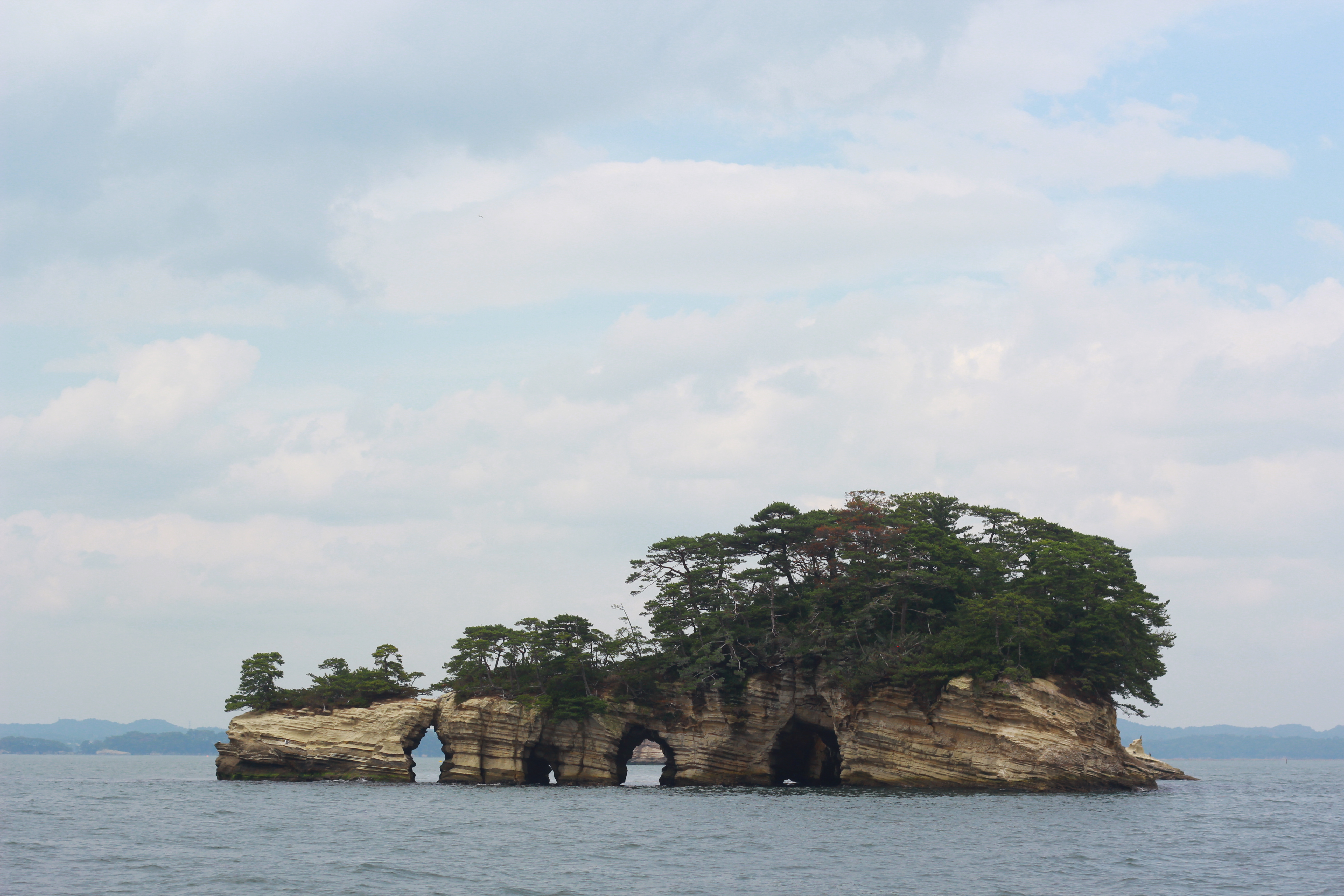 One of the most famous islands of the Matsushima peninsula (Miyagi pref).