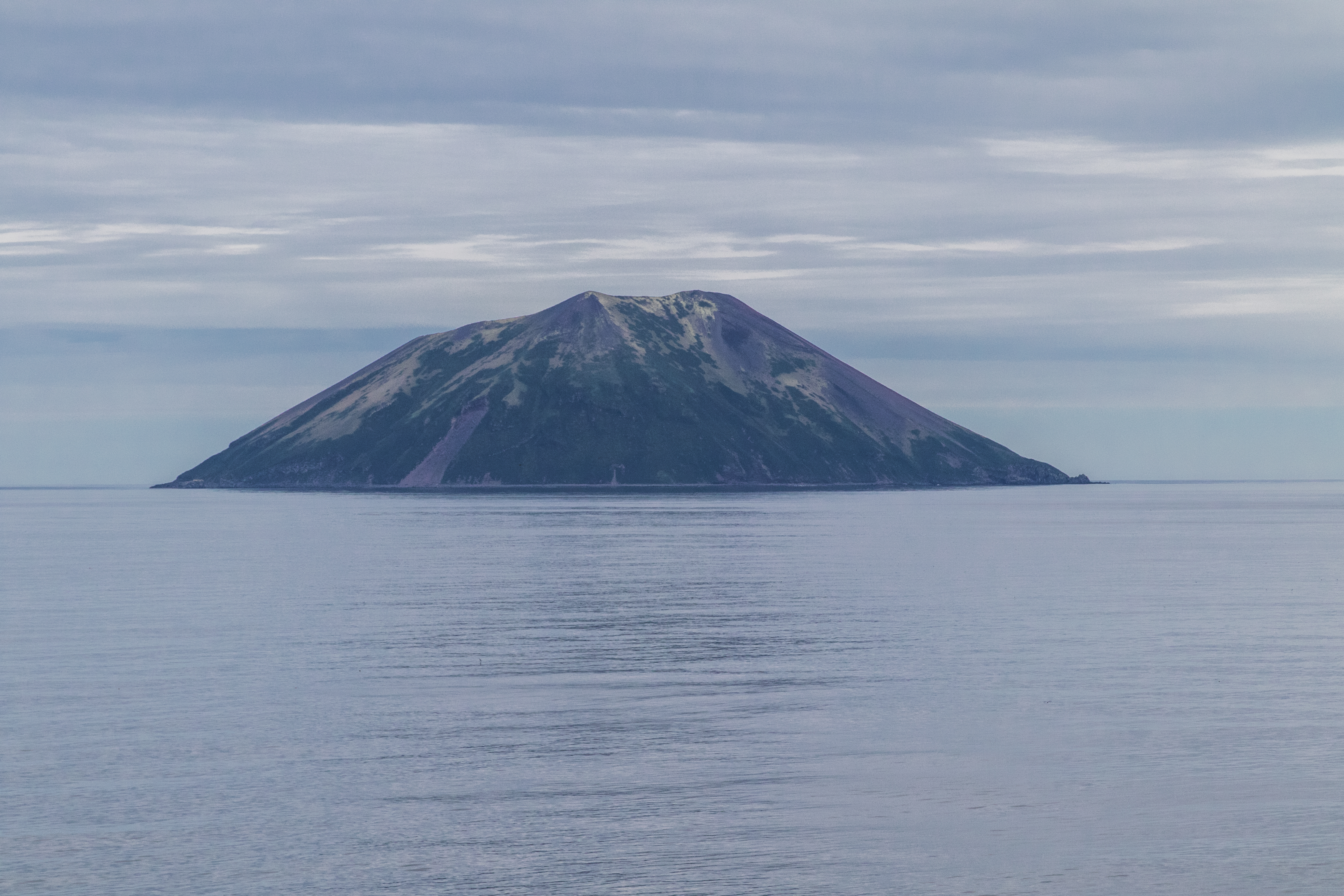 Raikoke Island as seen from the Golovin Strait
