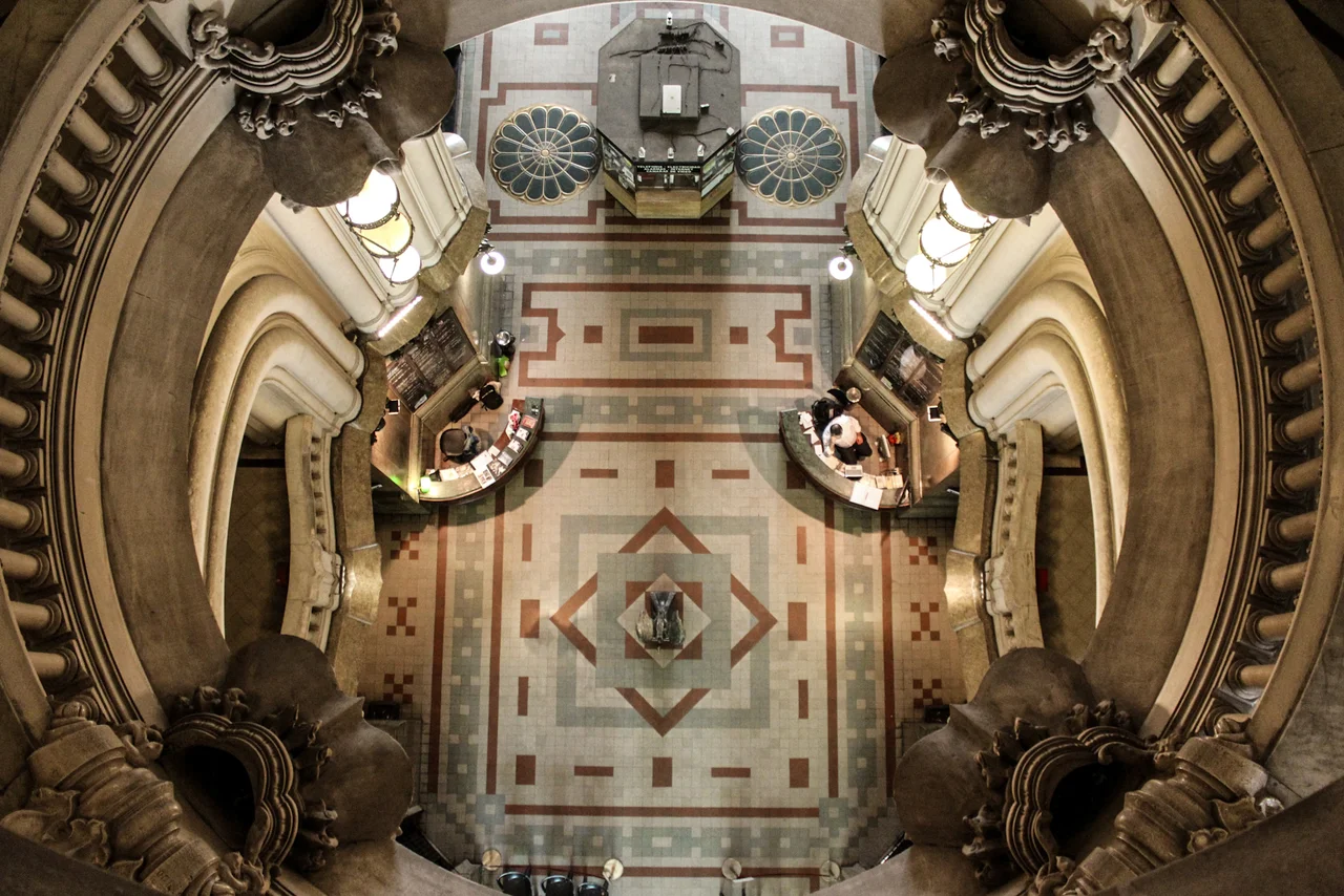 Top-down view from Palacio Barolo in Buenos Aires