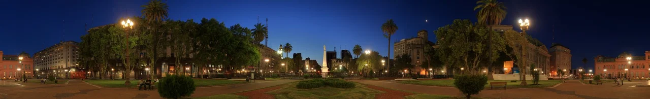 Panorama of the Plaza de Mayo in Buenos Aires, Argentina