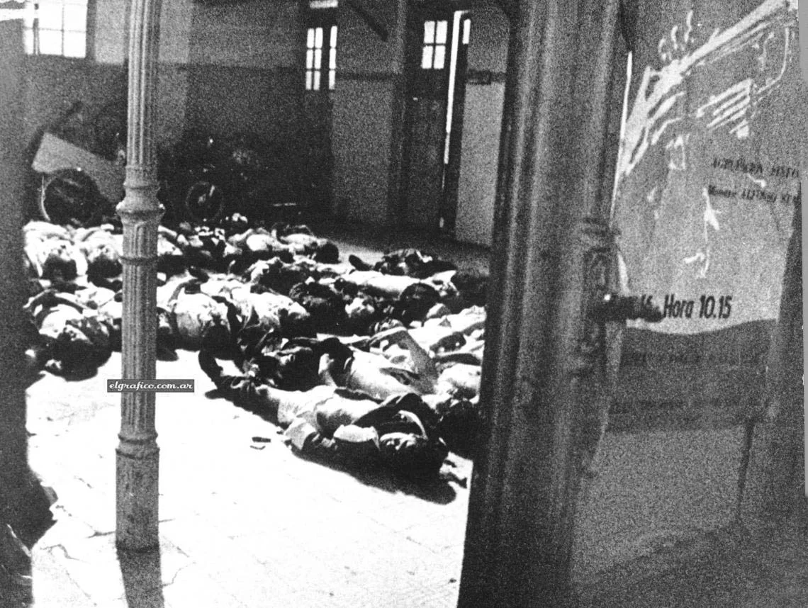 The corpses of the dead in the tragedy