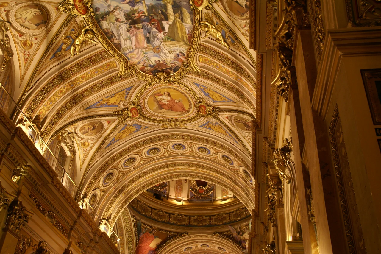 Paintings at the ceiling of the Cathedral of Córdoba, Provincia de Córdoba, Argentina