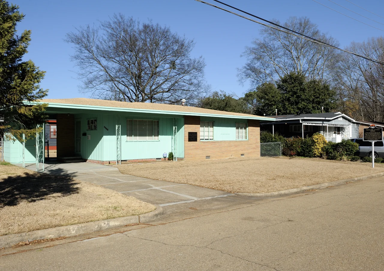 Medgar Evers home in Jackson Mississippi on Martin Luther King Jr Day in 2014