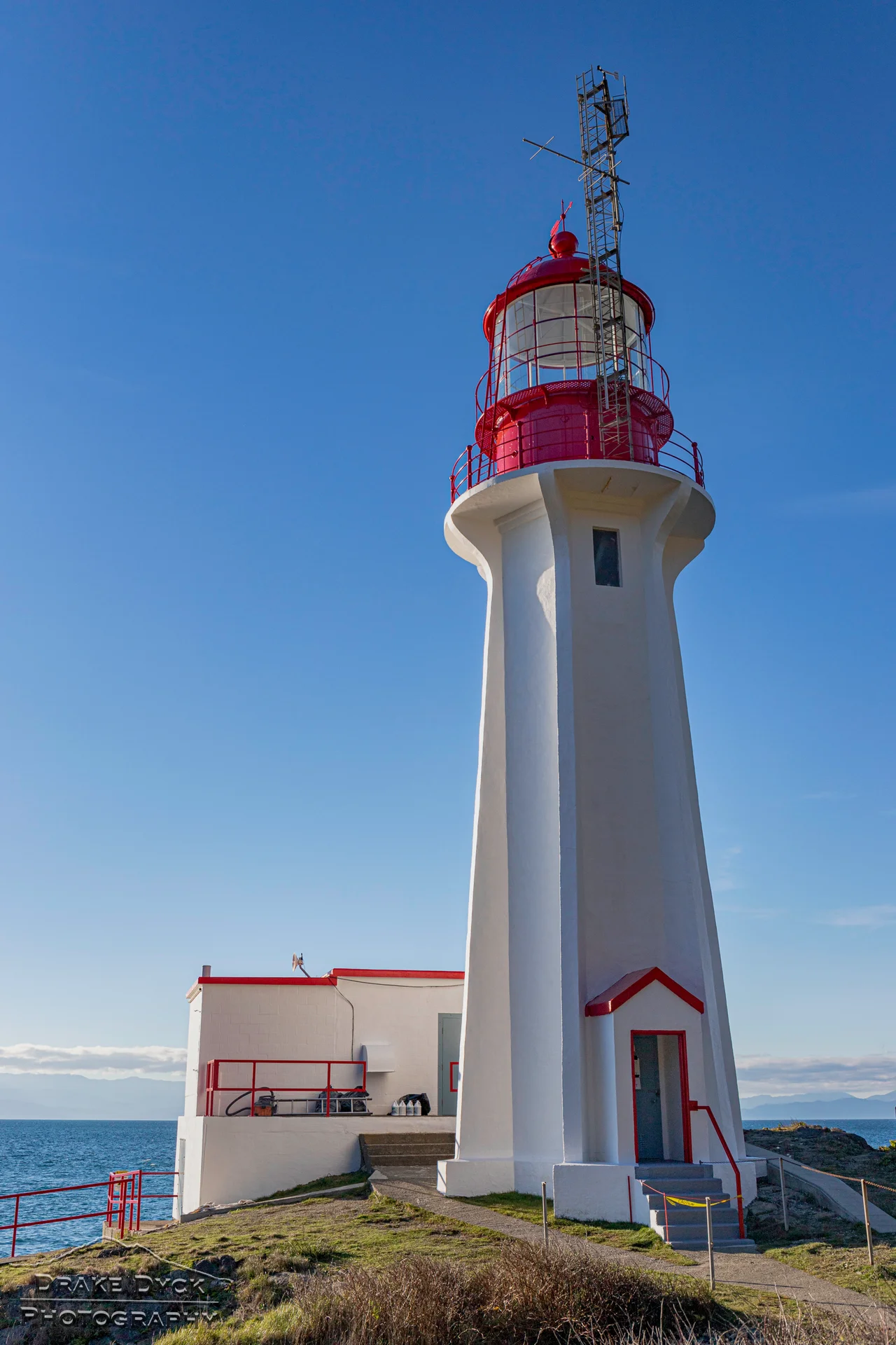 The historic lighthouse at Sheringham Point, Shirley, BC.