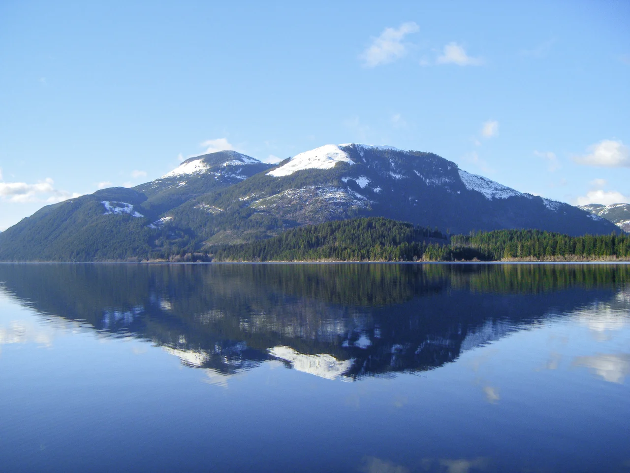 Reflected Peaks, Cowichan Lake, British Columbia