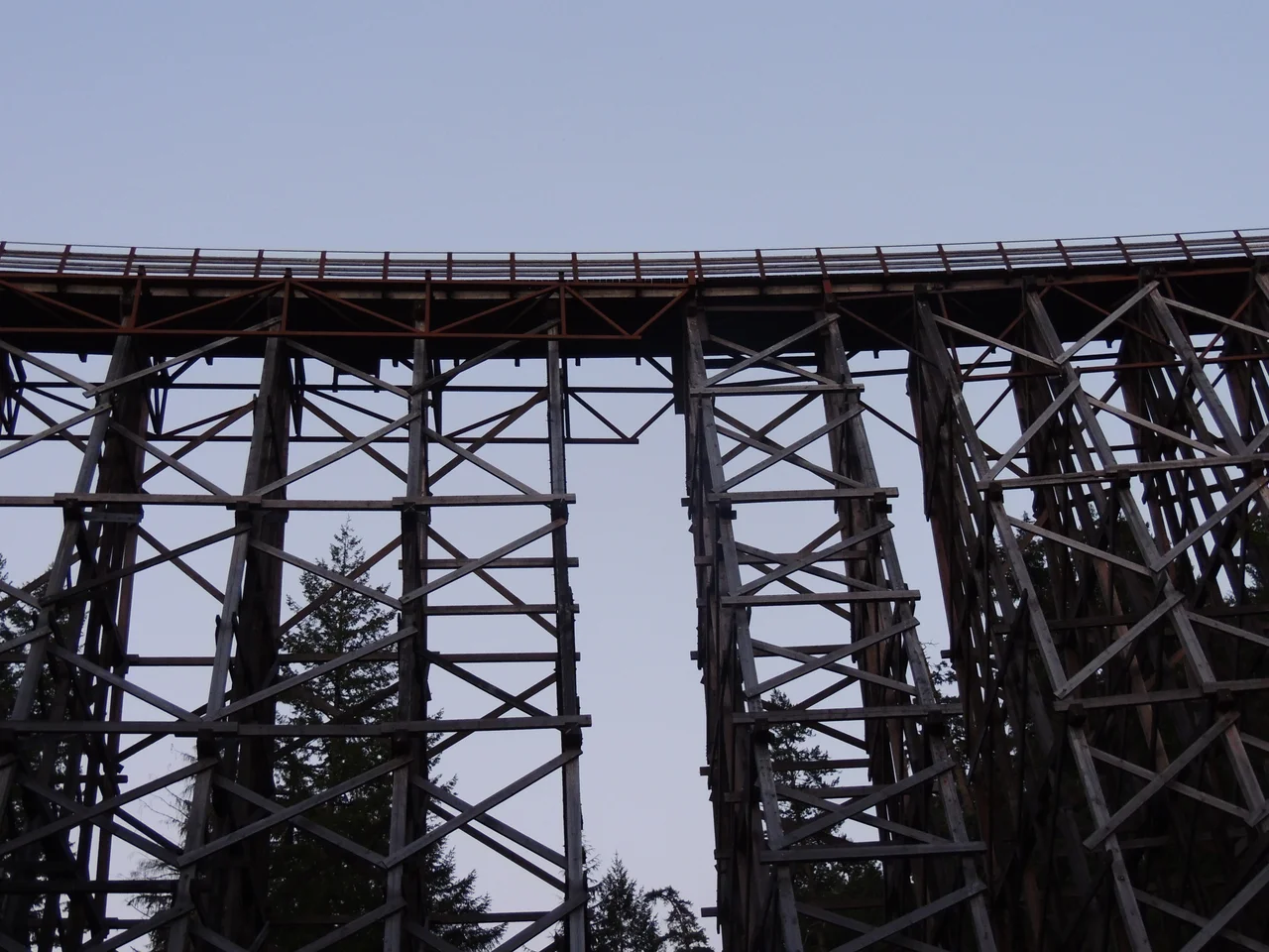 The Kinsol Trestle spans the Koksilah River. This photo was taken after the restoration which was completed in July 2011.
