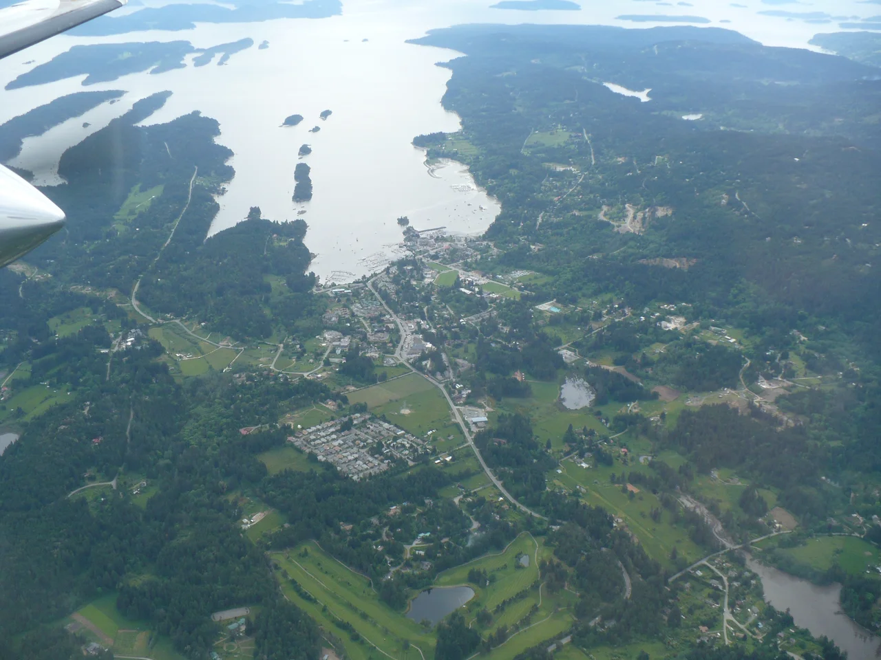 Overhead Ganges, Salt Spring Island, BC, Canada.