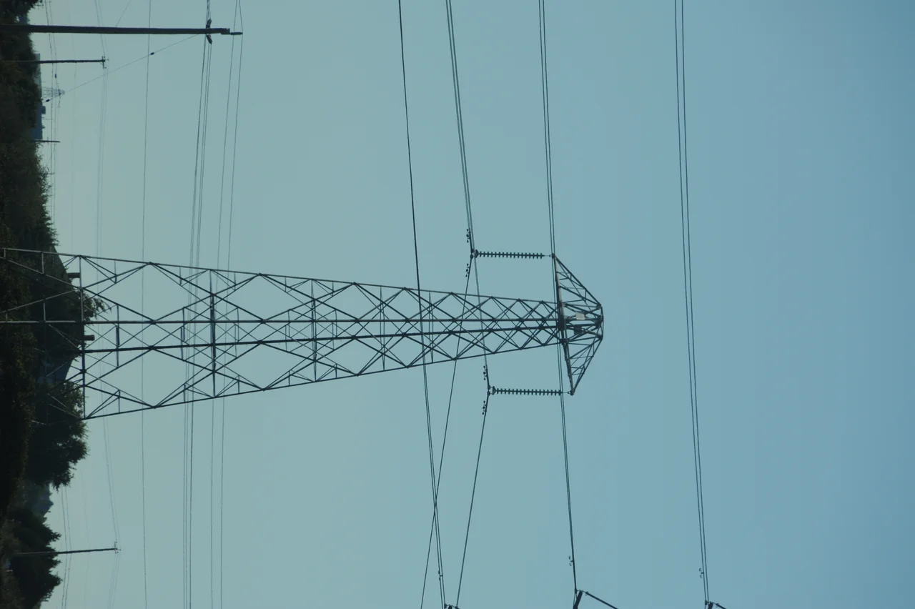 This is one tower on the HVDC (High Voltage Direct Current) line going to Vancouver Island and Victoria