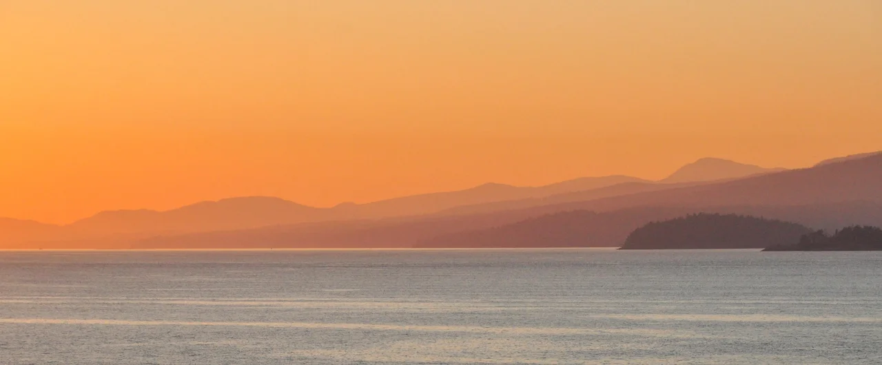 Sunset on the Strait of Georgia, British Columbia, Canada