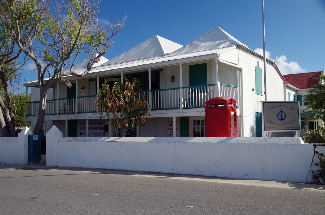 The Turks & Caicos National Museum is located in a colonial-era Guinep House on Front Street in the capital of Cockburn Town, on Grand Turk island.