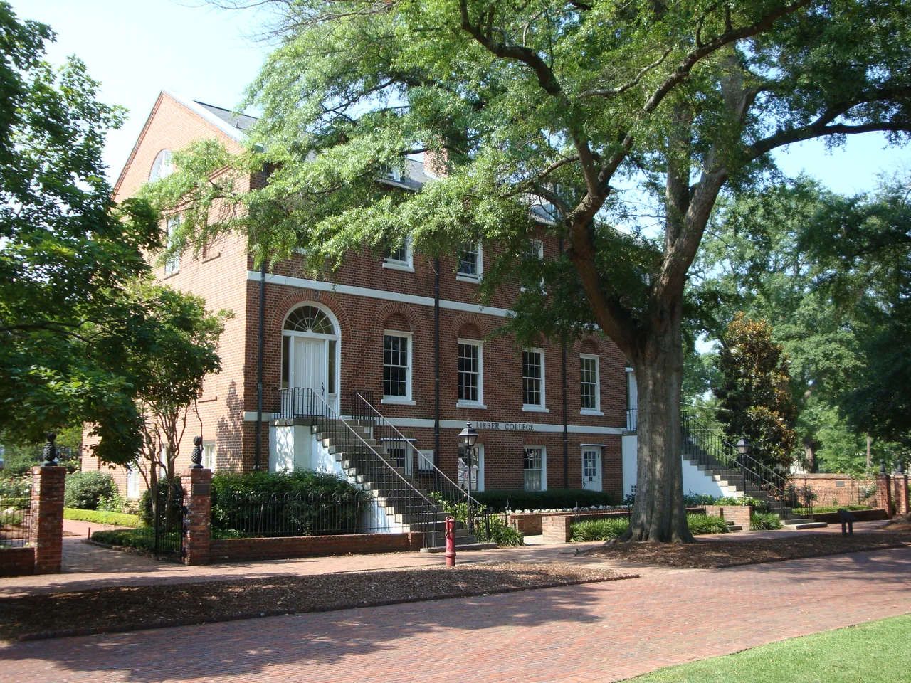 Lieber College, originally constructed in 1837, is the office of undergraduate admissions at the University of South Carolina and is listed in the National Register of Historic Places