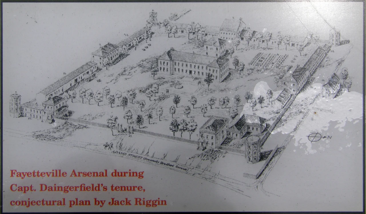 Taken from Civil War Trail marker in Fayetteville, North Carolina.