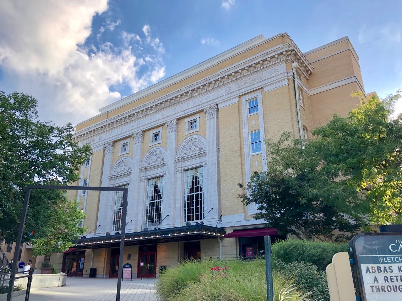 This is the Carolina Theatre, located on West Morgan Street in Downtown Durham, North Carolina. Constructed in 1925-26, the building is a contributing structure to the Downtown Durham Historic District, listed on the National Register of Historic Places in 1977.