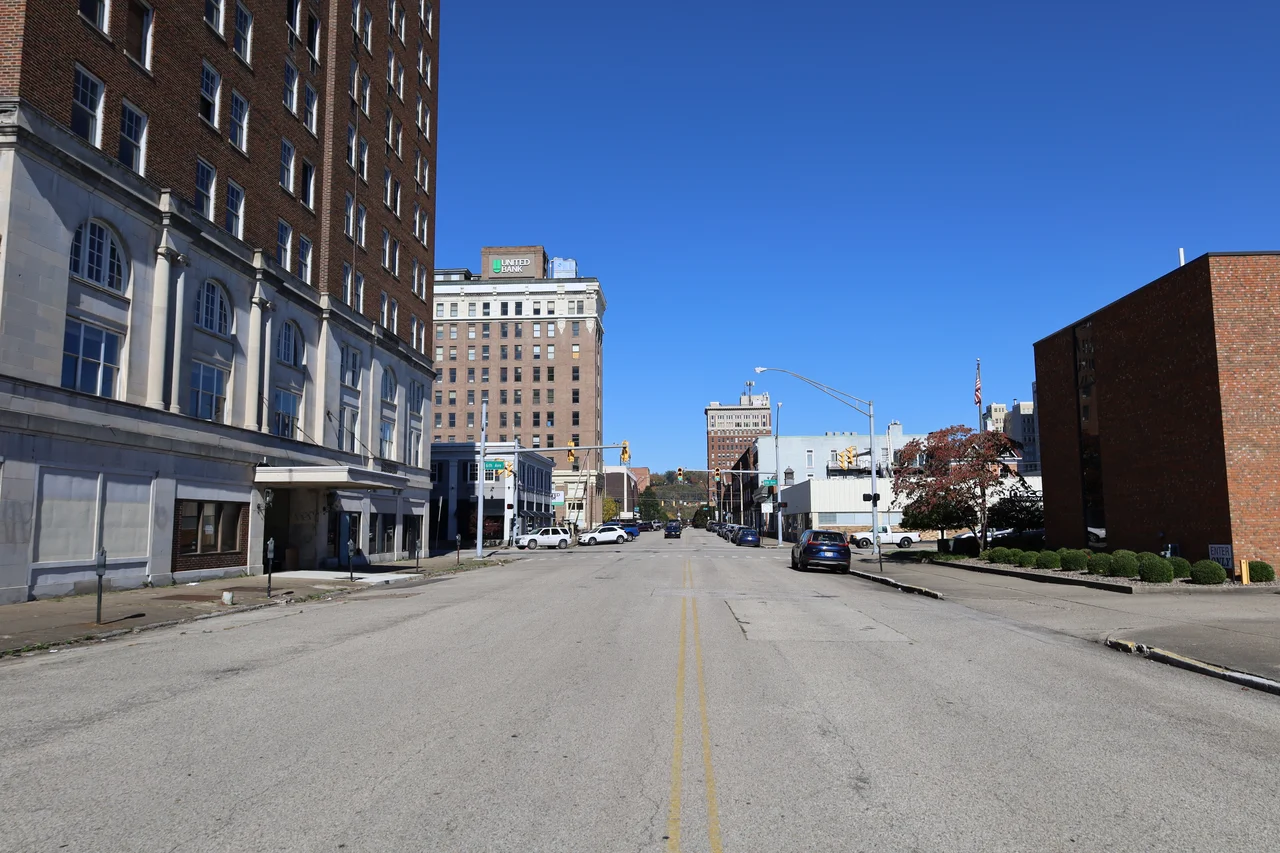 Fourth Avenue in the Downtown Huntington Historic District in 2020.