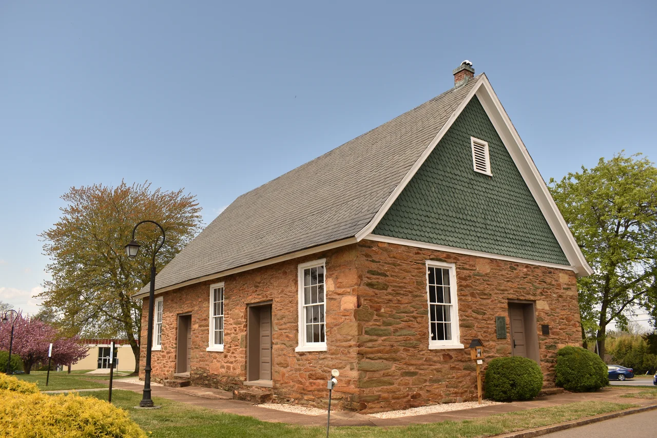 The South River Friends Meetinghouse, or Quaker Meeting House, is a historic Friends meeting house located at Lynchburg, Virginia. It was completed in 1798. It is a rubble stone structure, ~30 by 51 feet, with walls 16 inches thick, and 12 feet high.