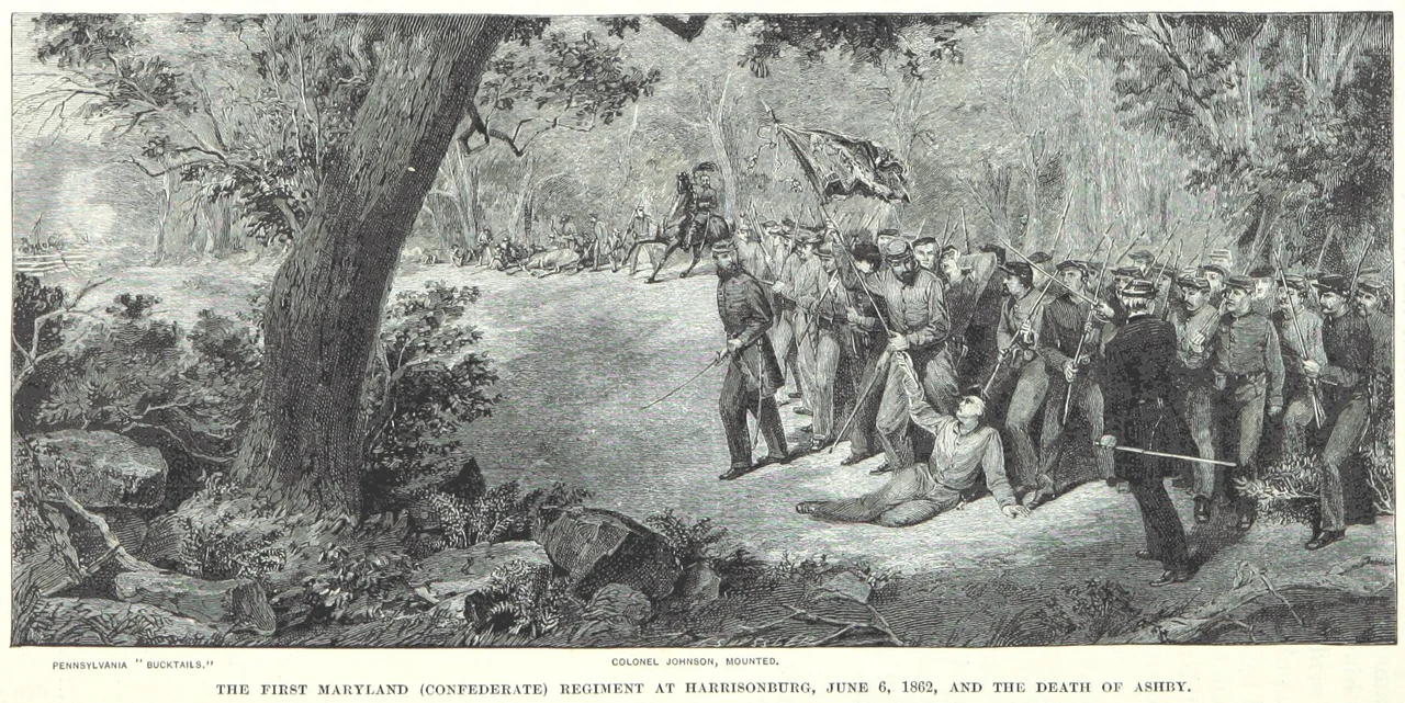 The death of Turner Ashby at the Battle of Good's Farm.
