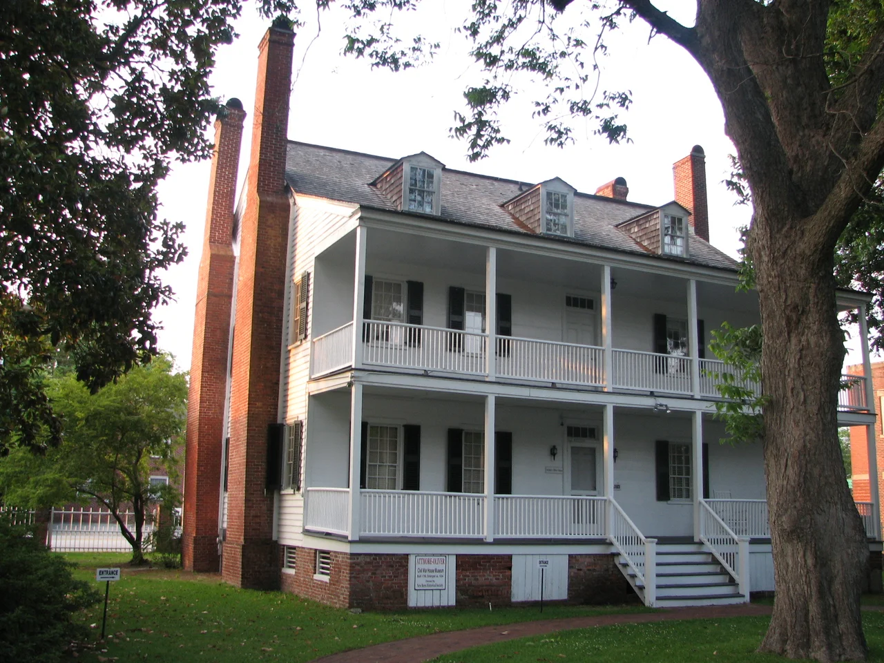 1790 Attmore-Oliver House, a historic house museum in New Bern, Craven_County, North Carolina.