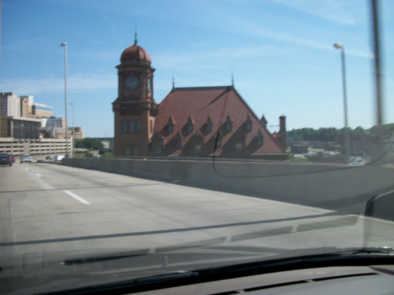 A view of Richmond Main Street Station from Interstate 95 in Virginia, one of those structures that is impossible to ignore when you're driving through Richmond.