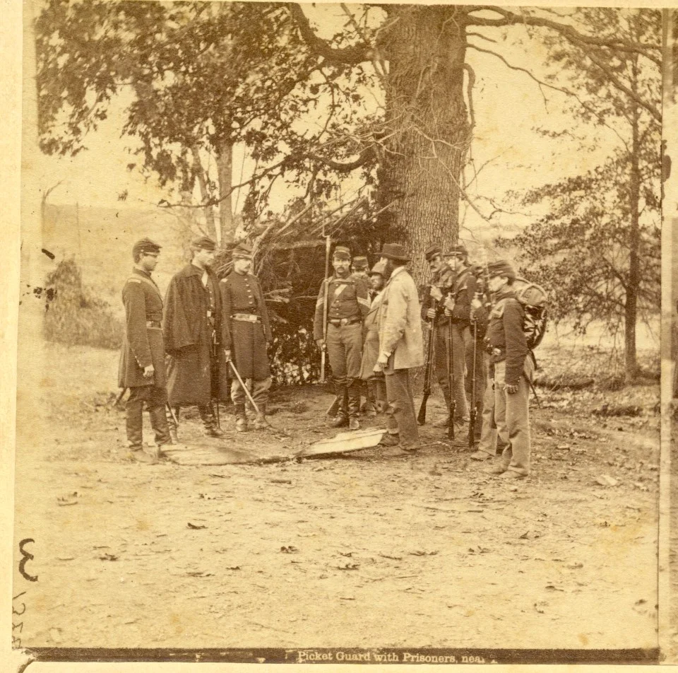 The "Cameron Highlanders" of the 79th New York are reprising their roles as pickets during their reconnaissance of Lewinsville, Virginia on Sept. 11, 1861.