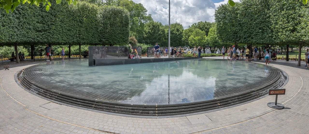 The Pool of Remembrance at the Korean War Veterans Memorial in Washington, D.C., July 2017.