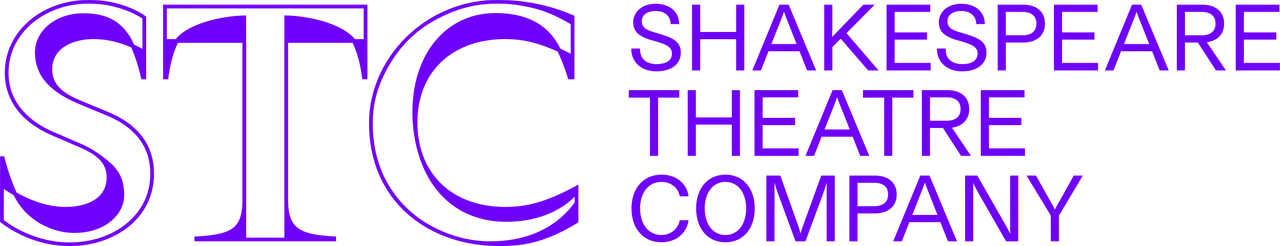 Purple "STC" next to the title "Shakespeare Theatre Company"