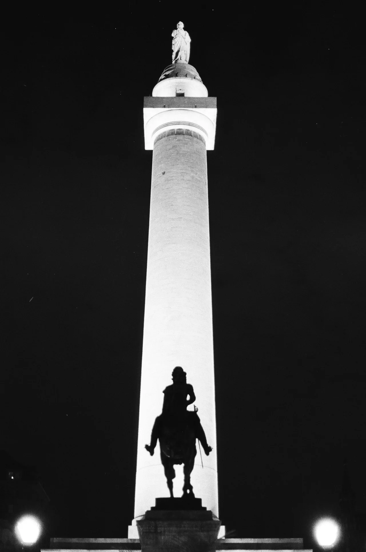Washington Monument - Baltimore, 35mm film, HP5, 2025
