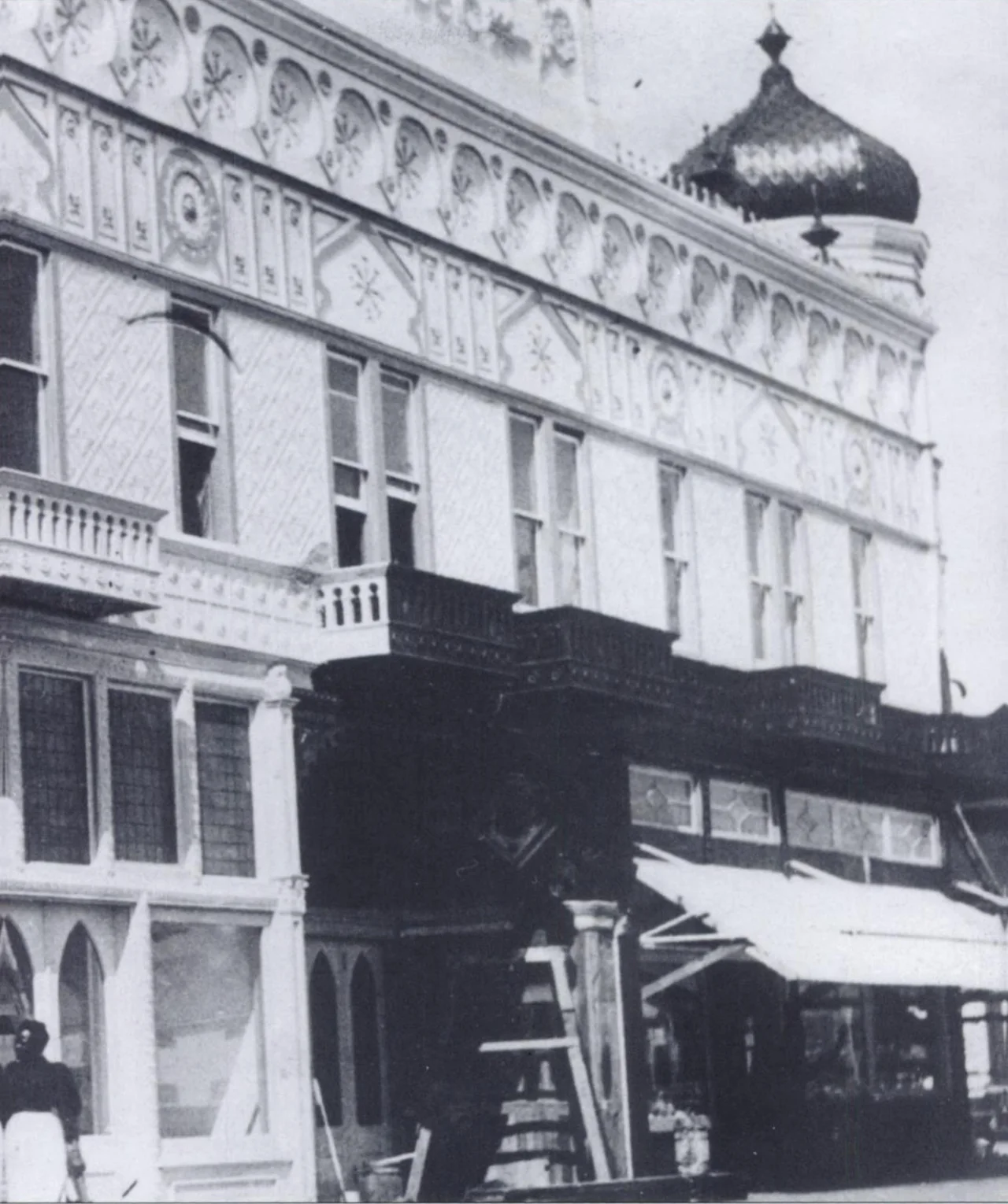 External image of the Academy of Music, Atlantic City (built 1898). This photograph is from c. 1898.