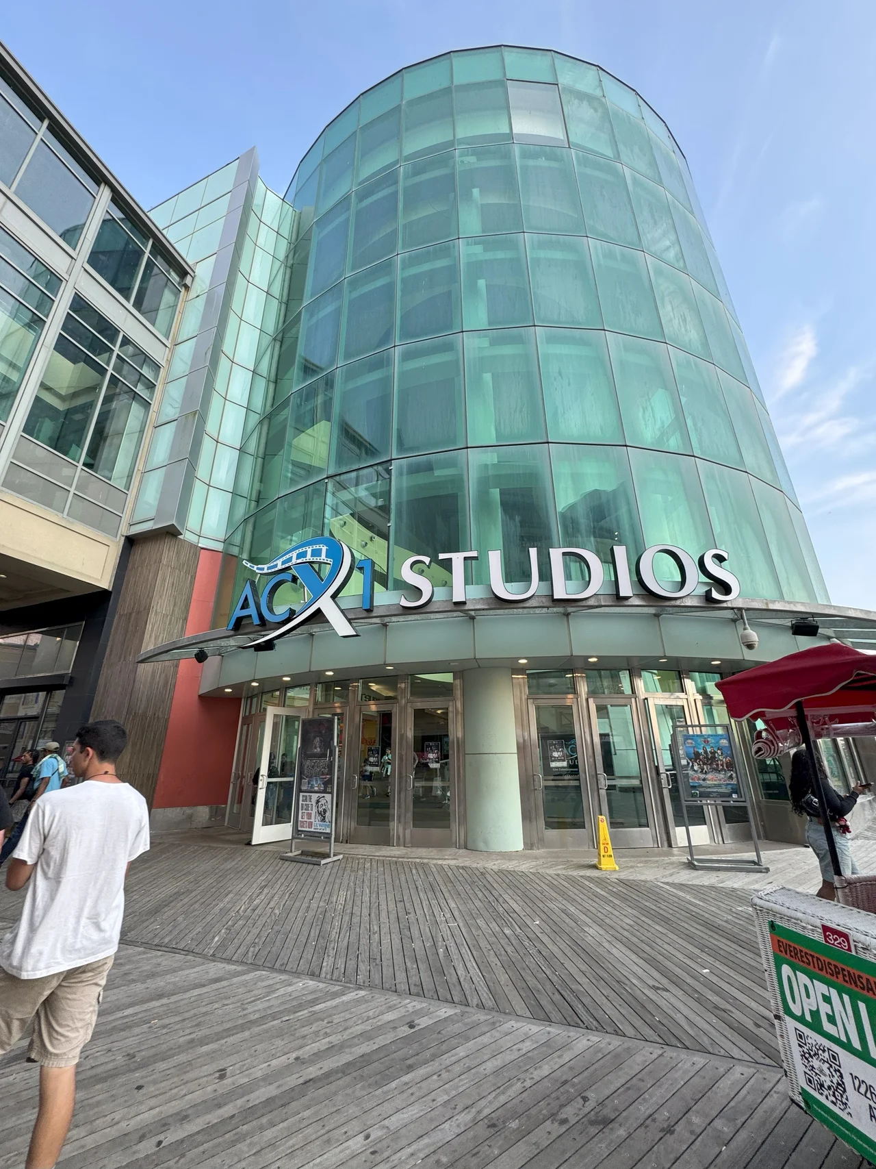 Front entrance of ACX1 Studios from the Atlantic City Boardwalk