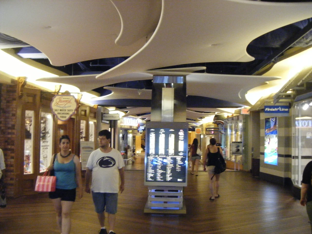 An interior view of the shops at The Pier at Caesars in Atlantic City, New Jersey