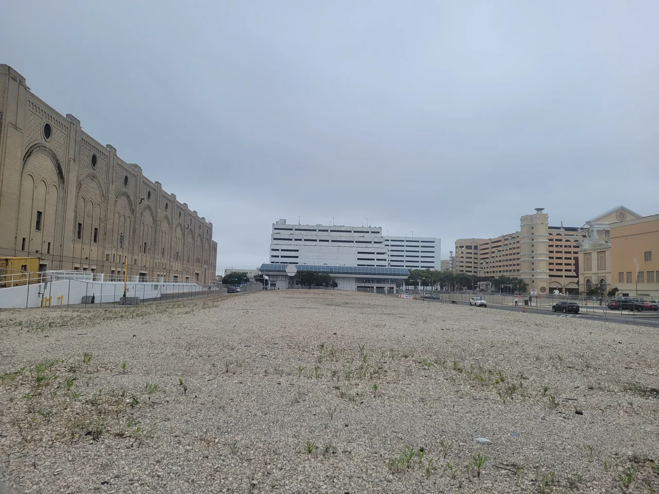 The empty lot were once the Trump Plaza Atlantic City main building was, post-implosion