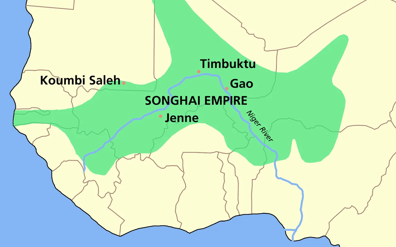 Map of the w:'''Songhai Empire'''