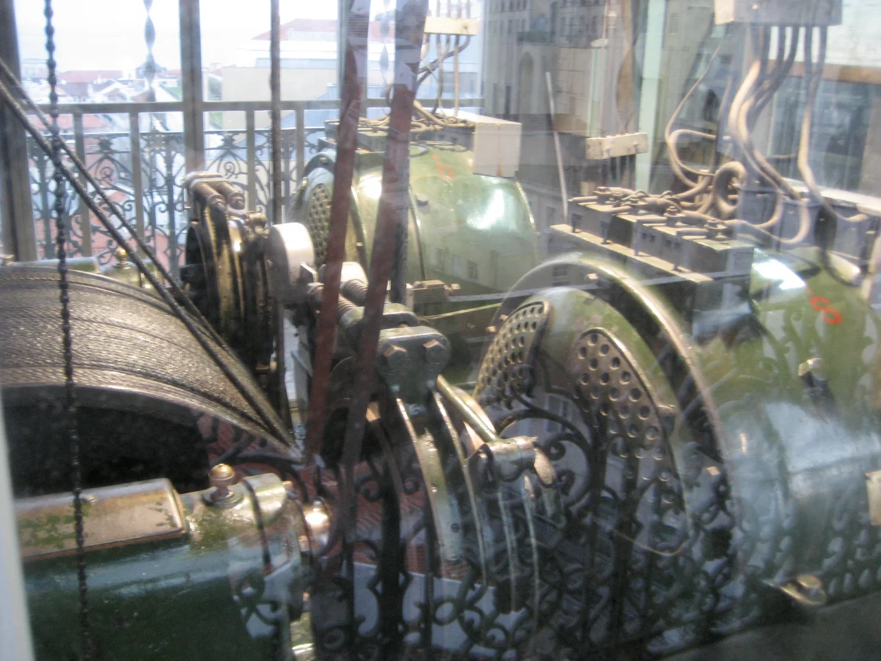 Engines of Elevador de Santa Justa. Lisboa