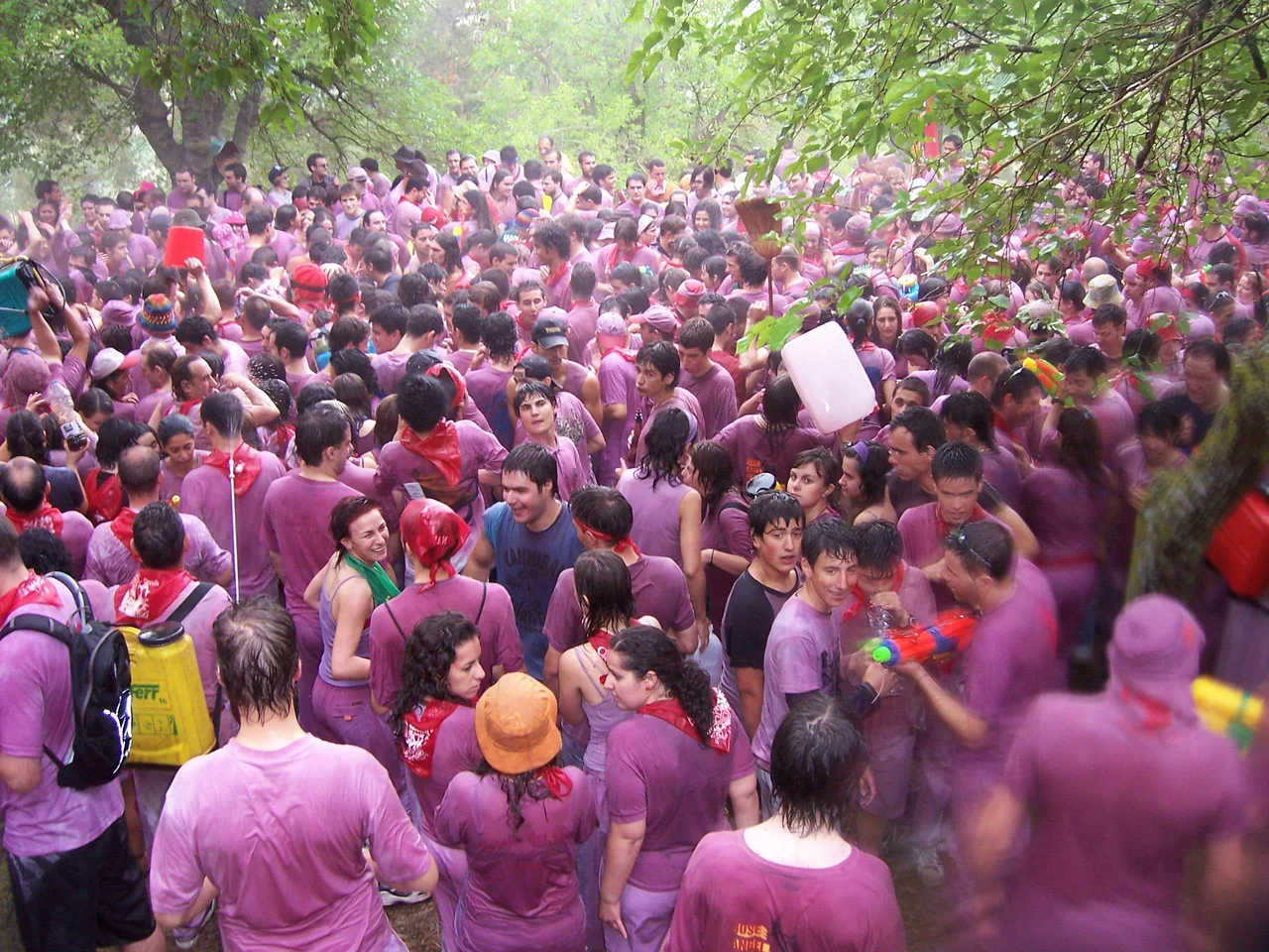 Battle of Wine in Haro, La Rioja (Spain)