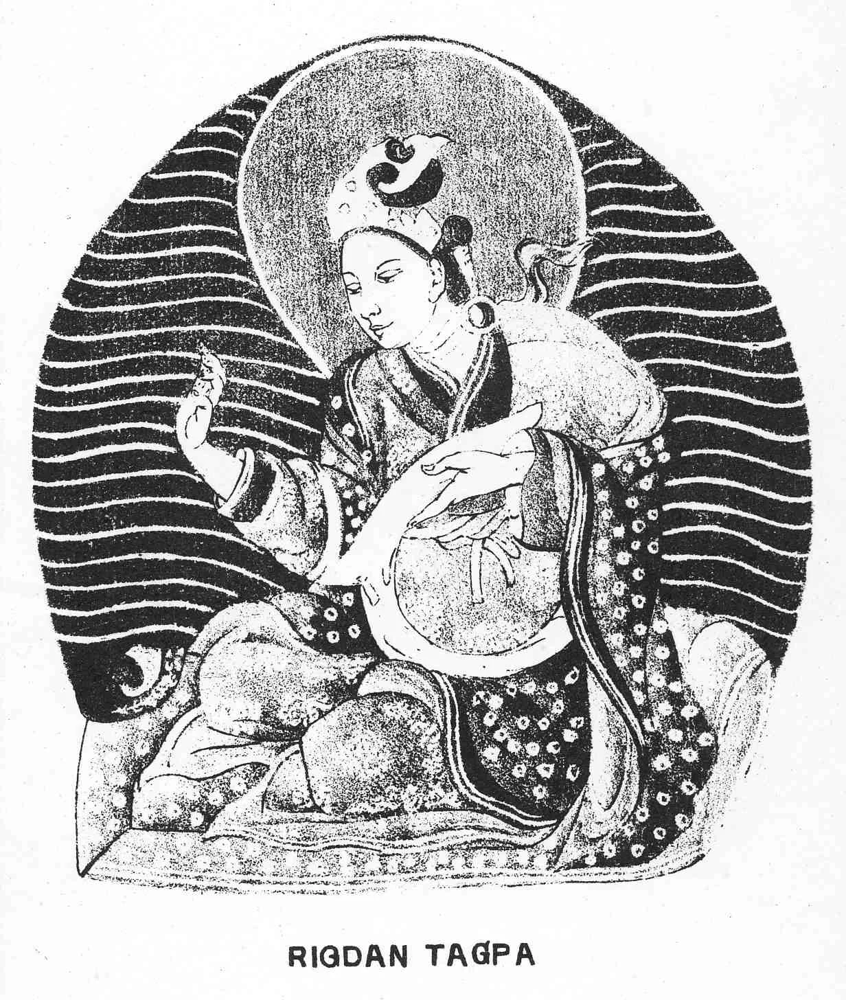Image taken from a publication by Sarat Chandra Das (1849-1917), "Contributions on Tibet", in the Journal of the Asiatic Society of Bengal Vol. LI (1882), so it is in the public domain. John Hill 22:19, 25 September 2007 (UTC)