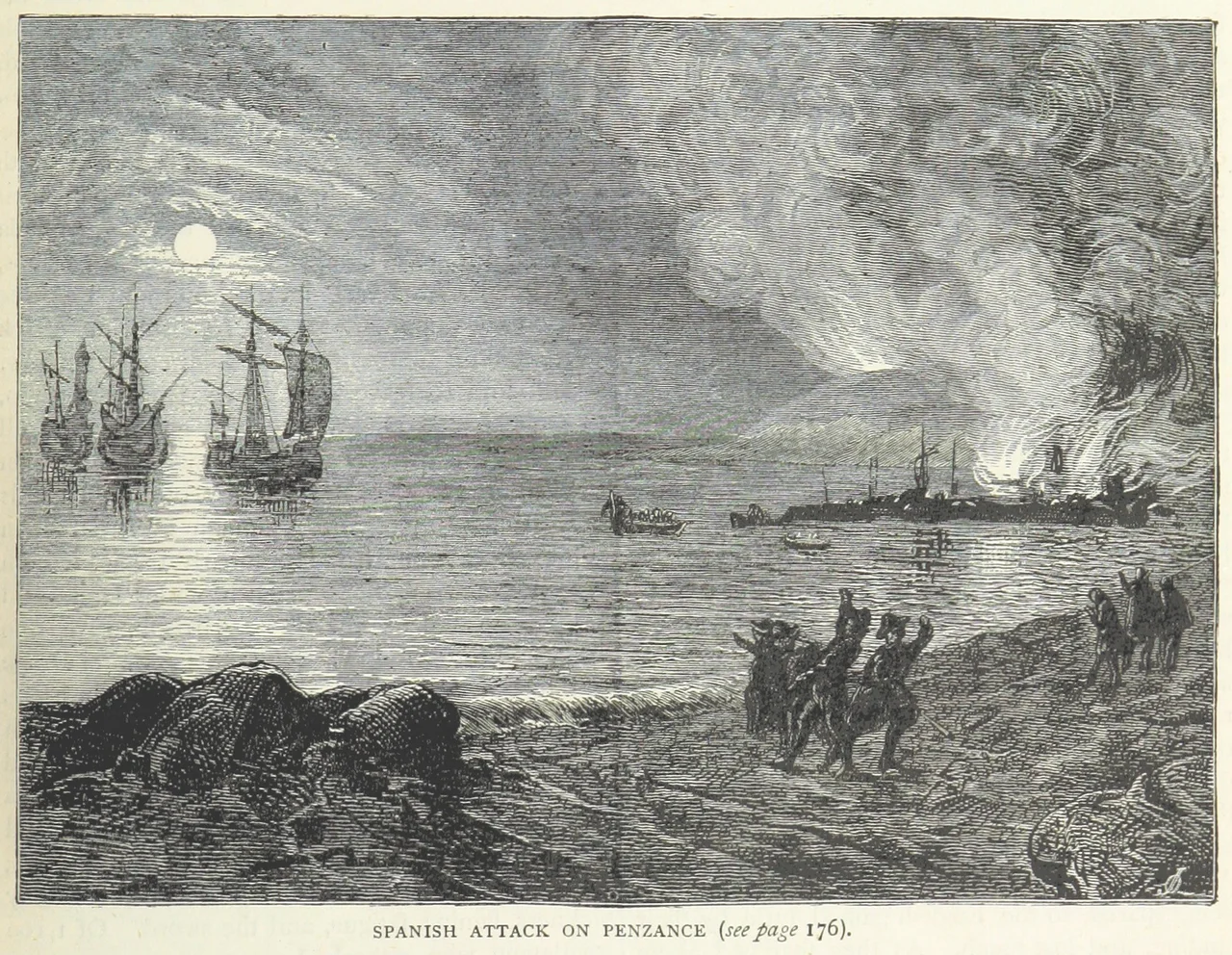 The Spanish attack on Penzance in 1595, part of the Battle of Cornwall.