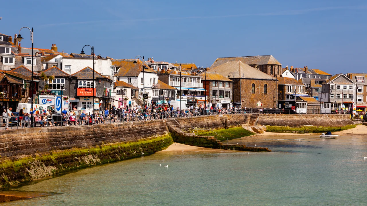 St Ives Cornwall Hafenpromenade