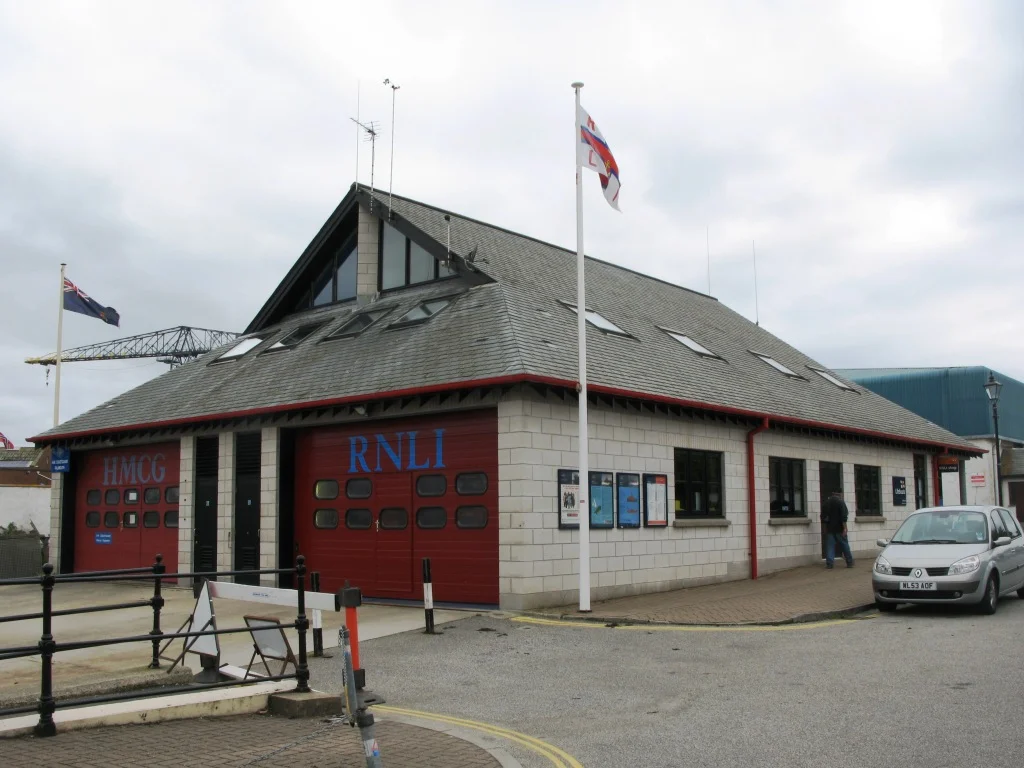 This building in Tinners Walk, Falmouth, Cornwall, houses the rescue equipment used by her Majesty's Coastguard and by the Royal National Lifeboat Institution.