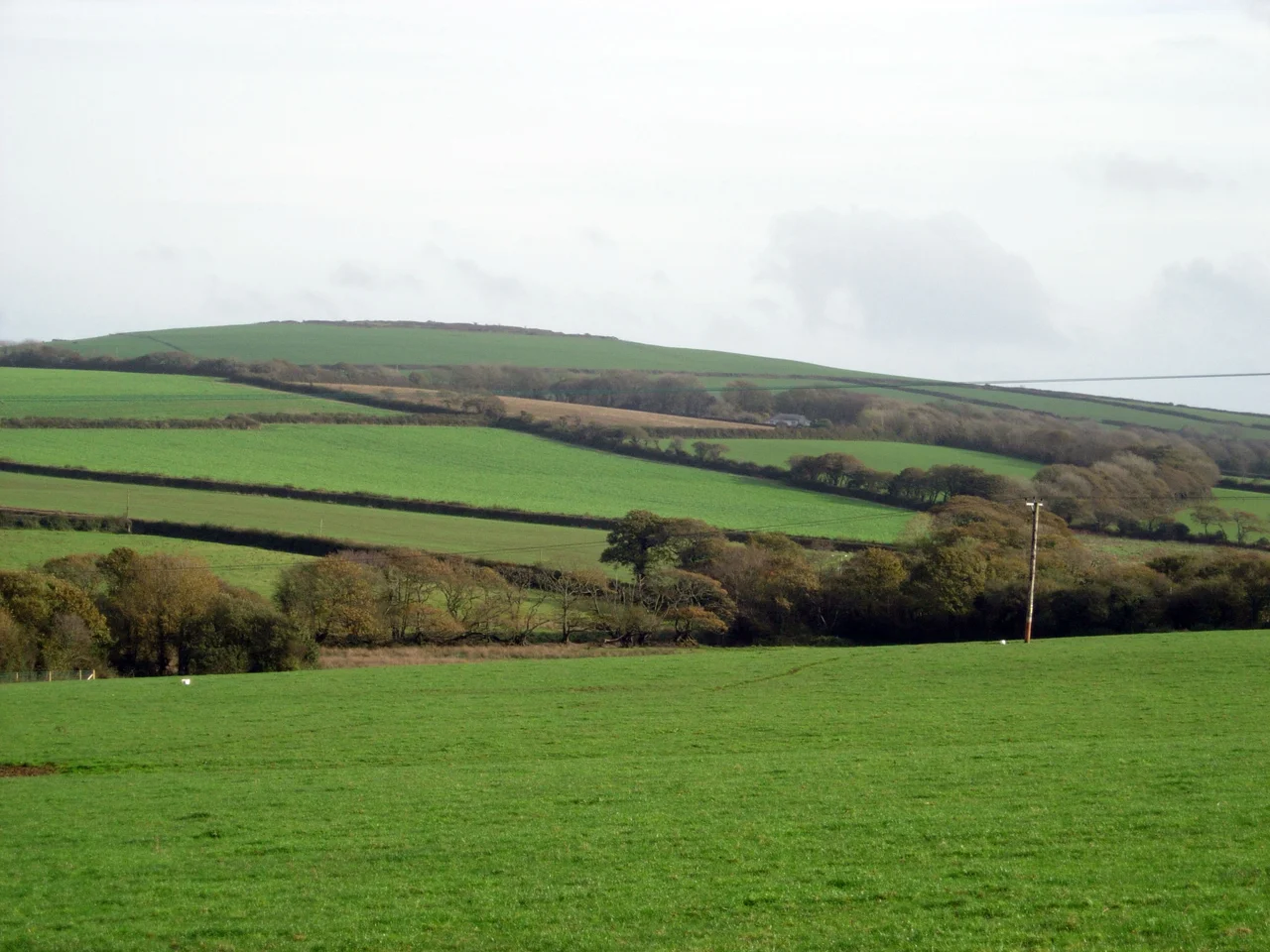Castle an Dinas as viewed from St. Columb Major, Cornwall, England.