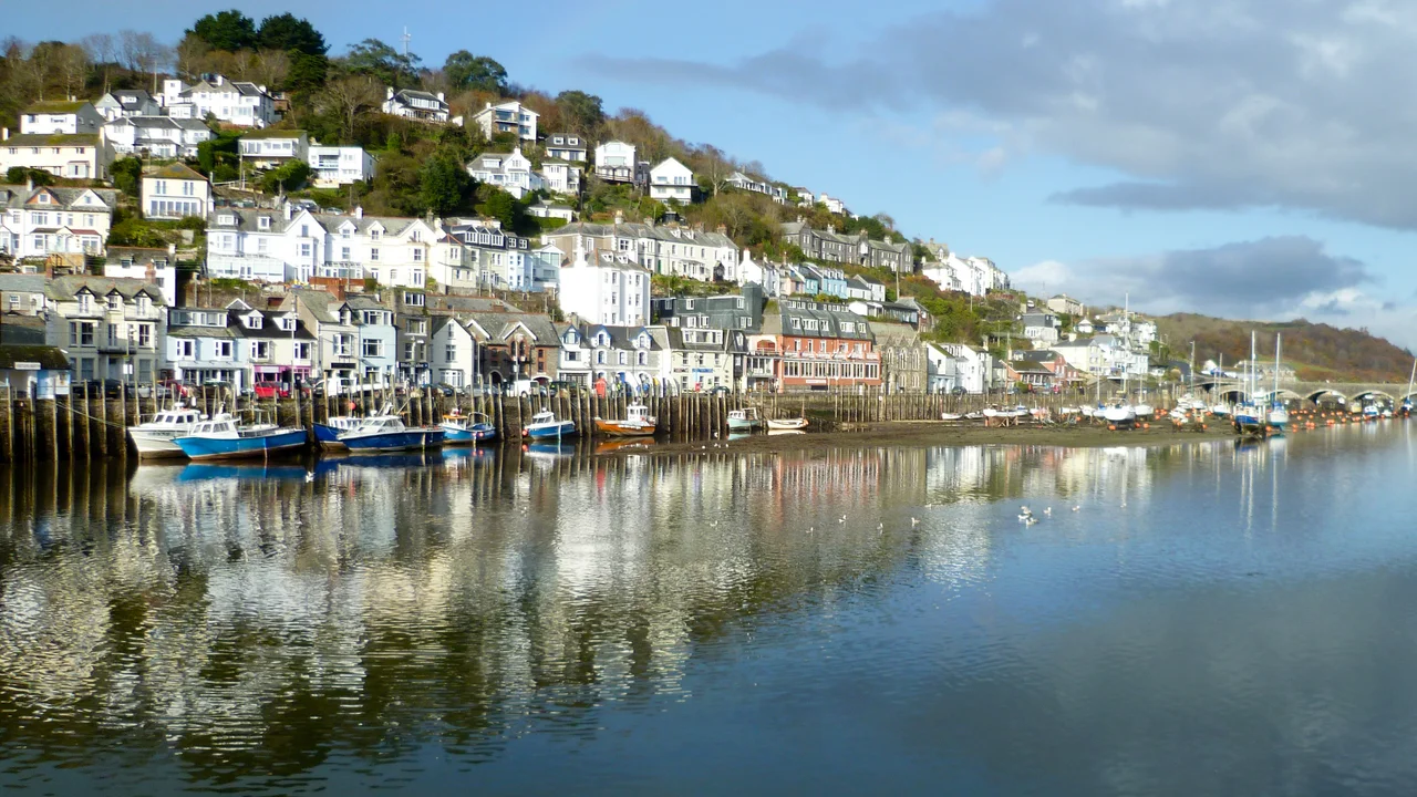 West Looe from East Looe across the East Looe River.