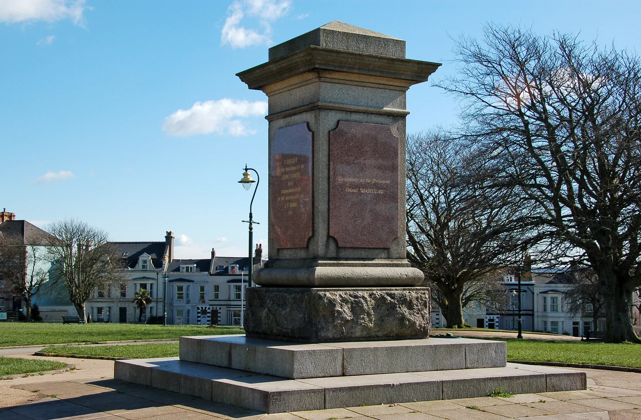 The civil war memorial in Freedom Fields, Plymouth,UK.