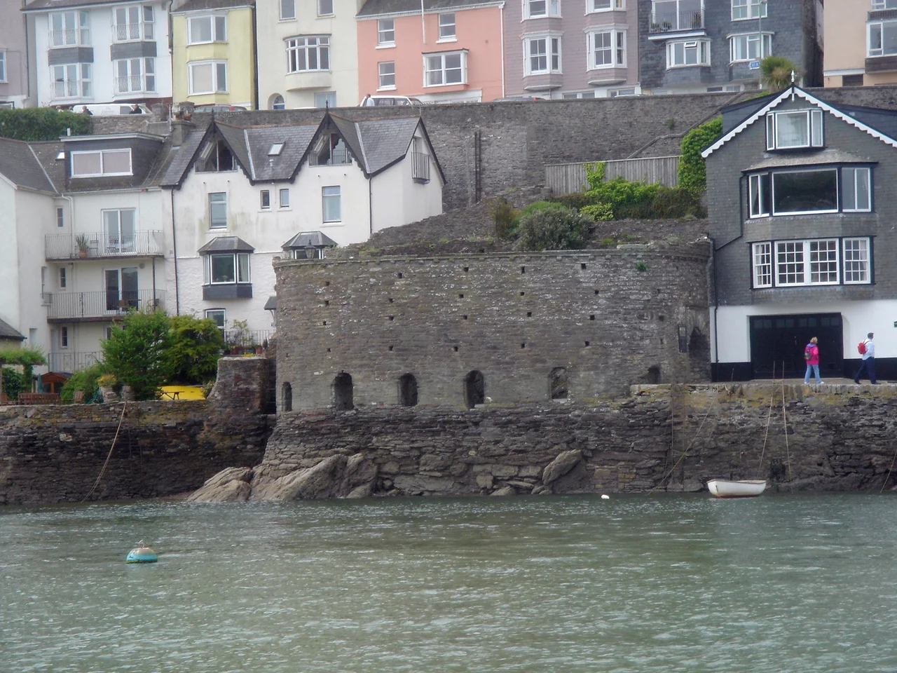 Bayard's Cove Fort, Dartmouth, Devon, view from Dart River