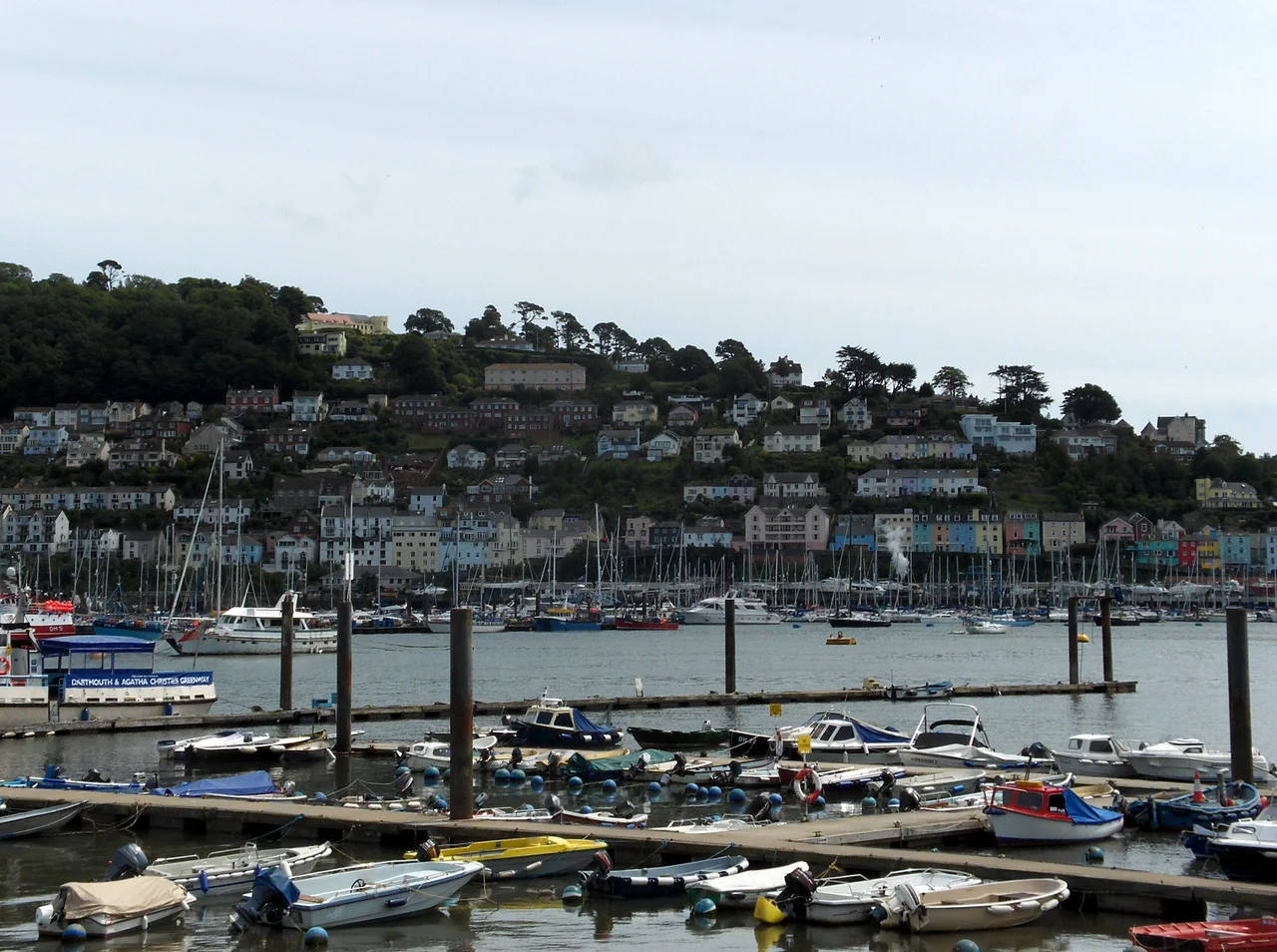 Kingswear, Devon, seen across Dartmouth Harbour from Dartmouth