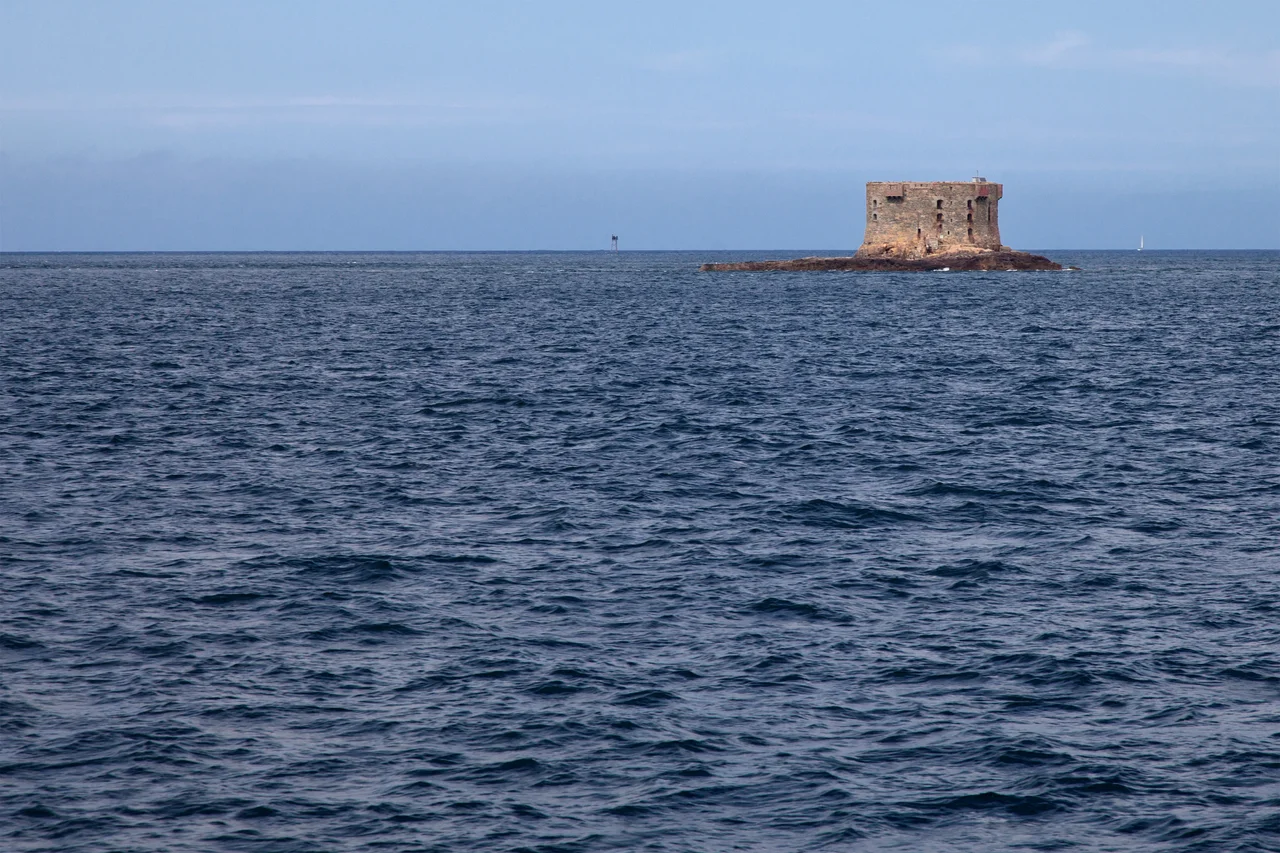 Brehon Tower, between the islands Herm and Guernsey